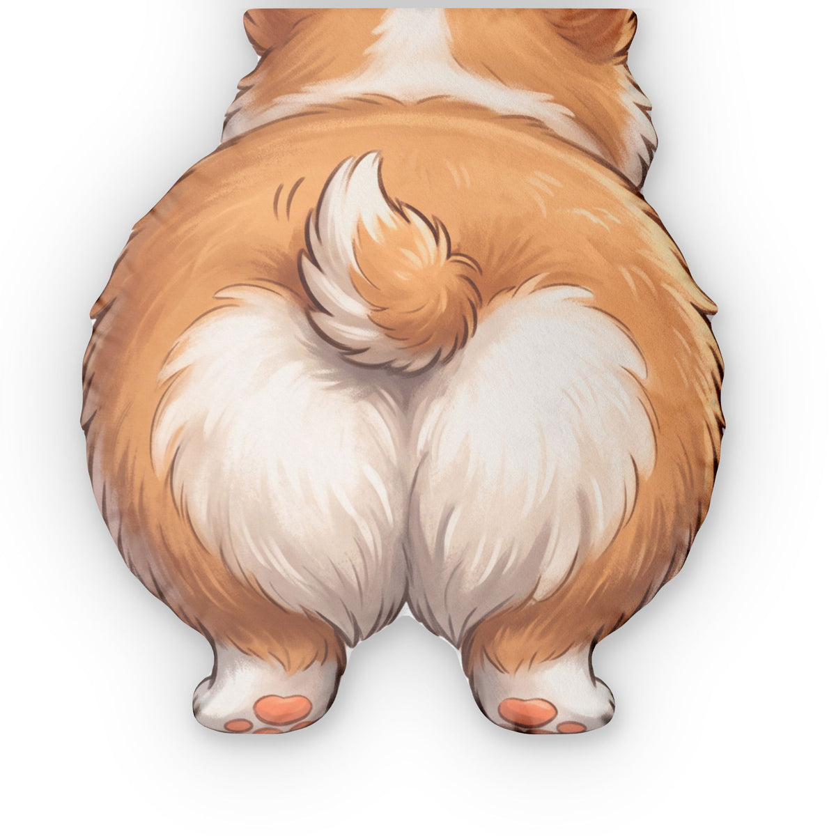 Corgi Butt Pillow | Fluffy Corgi Rear Shaped Plush | Funny Corgi Lover & Dog Mom Gift