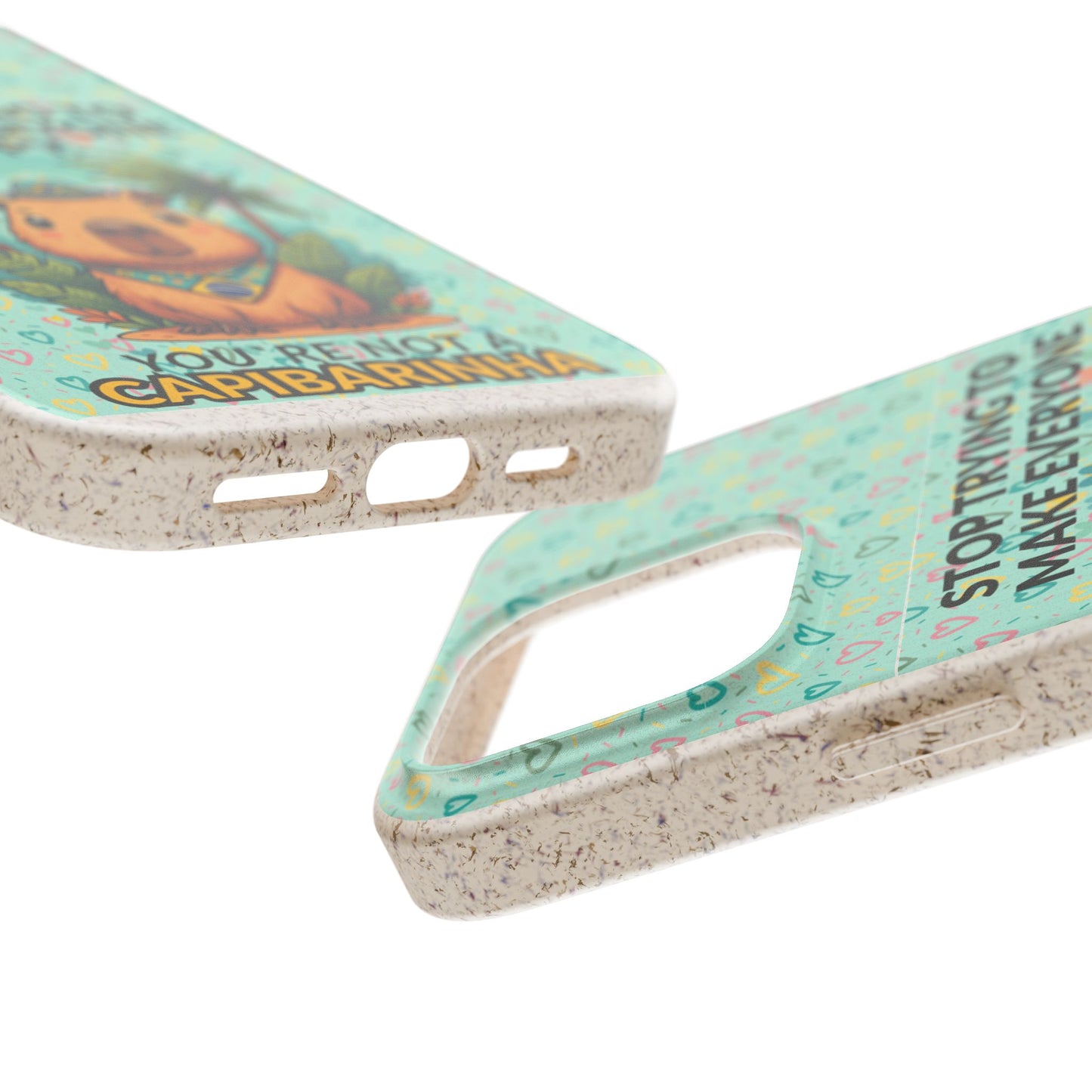 Eco-Friendly Capybara Phone Case | Biodegradable Self-Care Quote Cover for iPhone & Samsung