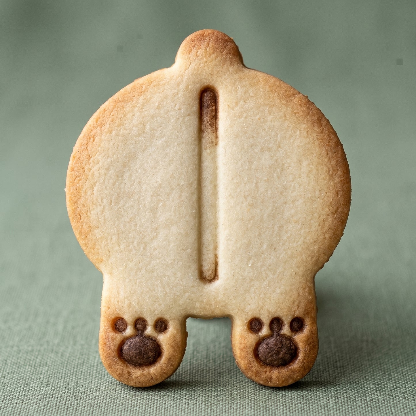 Corgi butt shaped sugar cookie