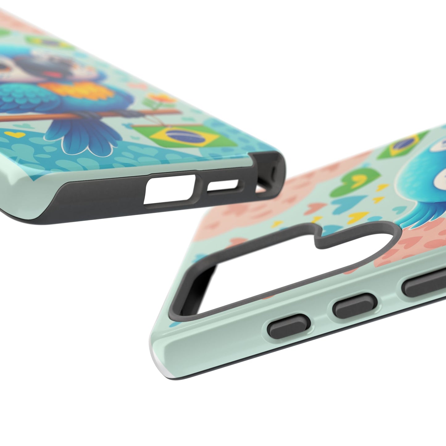 Saudade Collection - Brazilian Parrot Phone Case | Vibrant Hearts & Culture Tough Cases