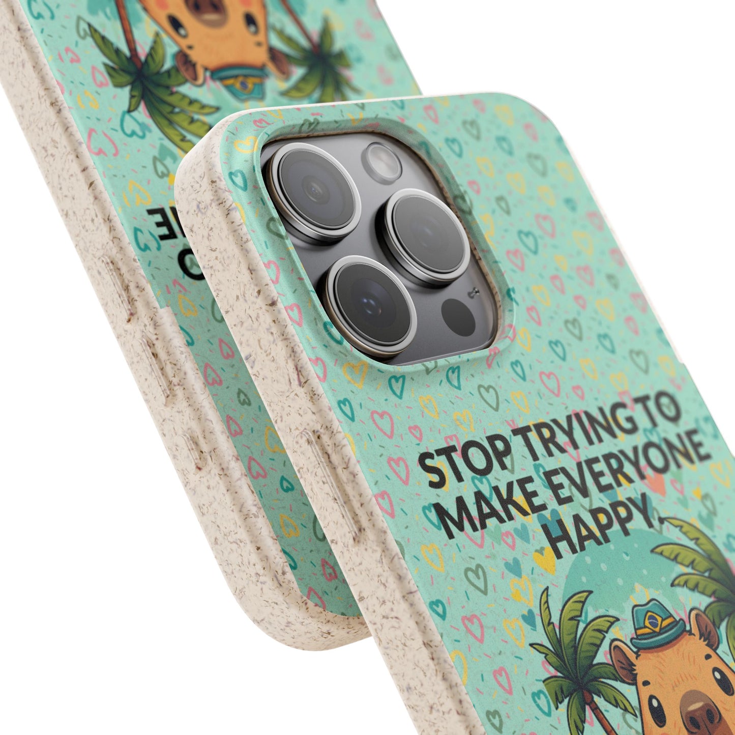 Eco-Friendly Capybara Phone Case | Biodegradable Self-Care Quote Cover for iPhone & Samsung