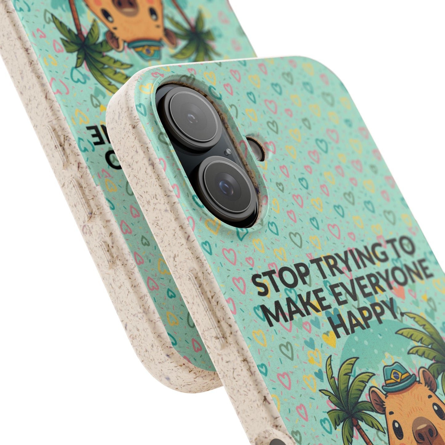 Eco-Friendly Capybara Phone Case | Biodegradable Self-Care Quote Cover for iPhone & Samsung