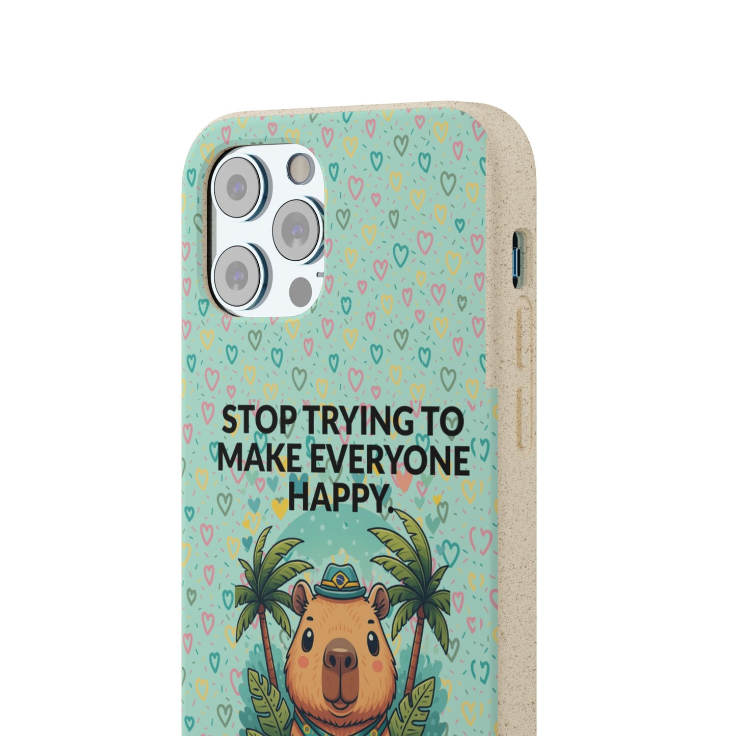 Eco-Friendly Capybara Phone Case | Biodegradable Self-Care Quote Cover for iPhone & Samsung
