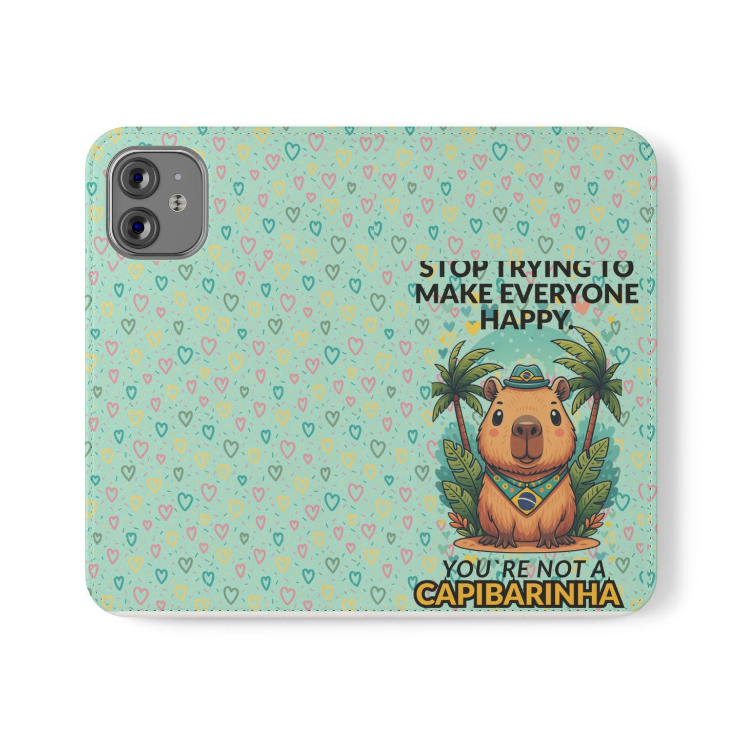 Capybara Self-Care Phone Wallet | Funny Quote Case for iPhone & Samsung
