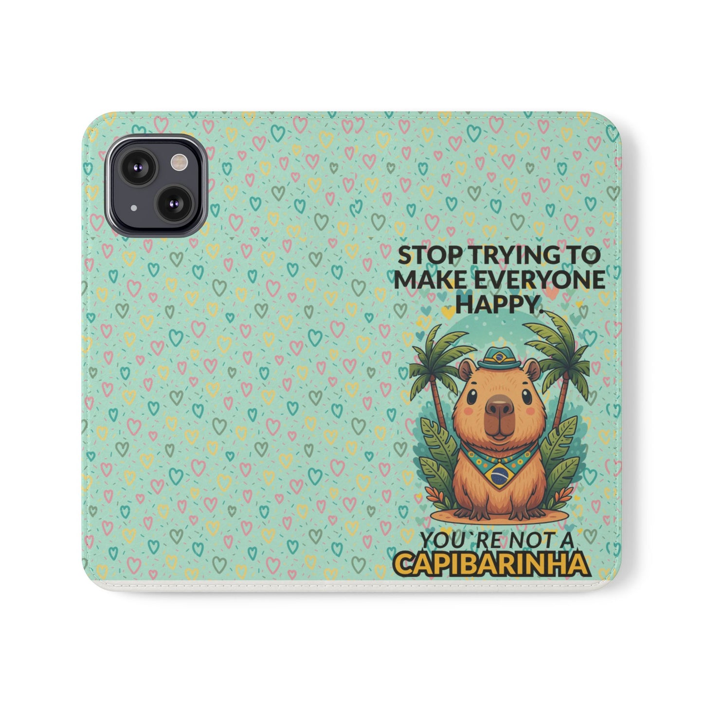 Capybara Self-Care Phone Wallet | Funny Quote Case for iPhone & Samsung