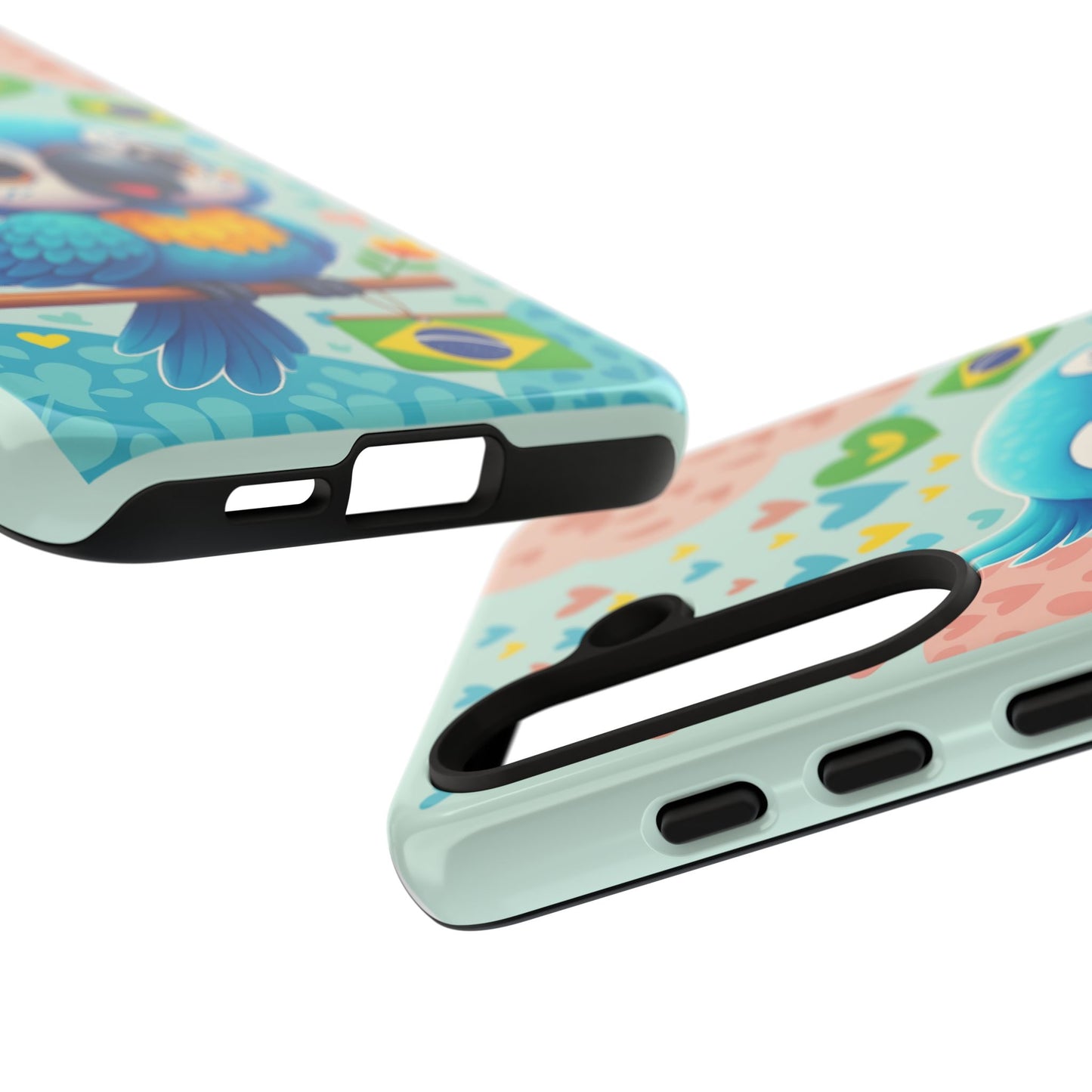 Saudade Collection - Brazilian Parrot Phone Case | Vibrant Hearts & Culture Tough Cases