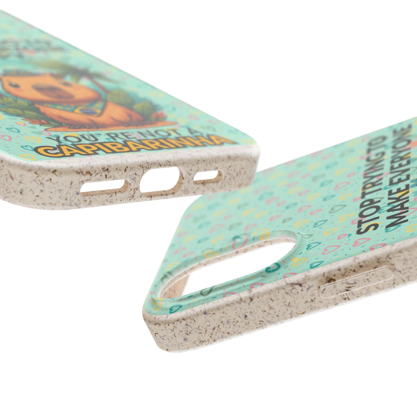 Eco-Friendly Capybara Phone Case | Biodegradable Self-Care Quote Cover for iPhone & Samsung