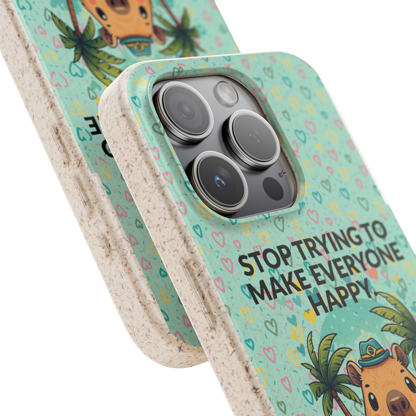 Eco-Friendly Capybara Phone Case | Biodegradable Self-Care Quote Cover for iPhone & Samsung