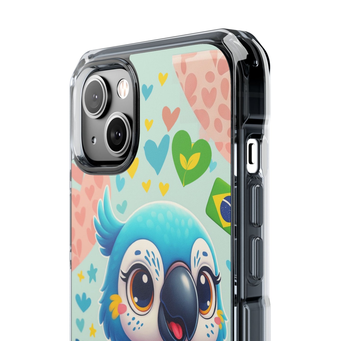 Saudade Collection - Brazilian Parrot Phone Case | Vibrant Hearts & Culture Magnetic Tough Cases