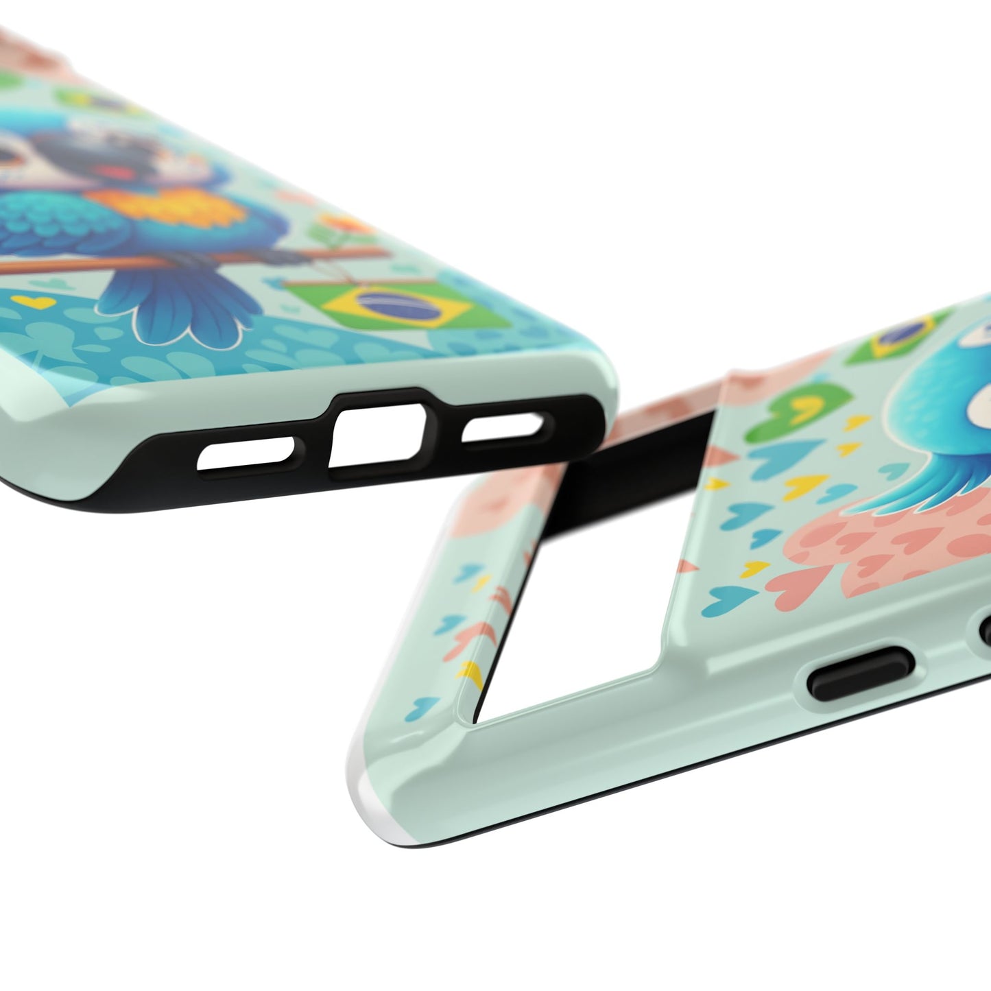 Saudade Collection - Brazilian Parrot Phone Case | Vibrant Hearts & Culture Tough Cases