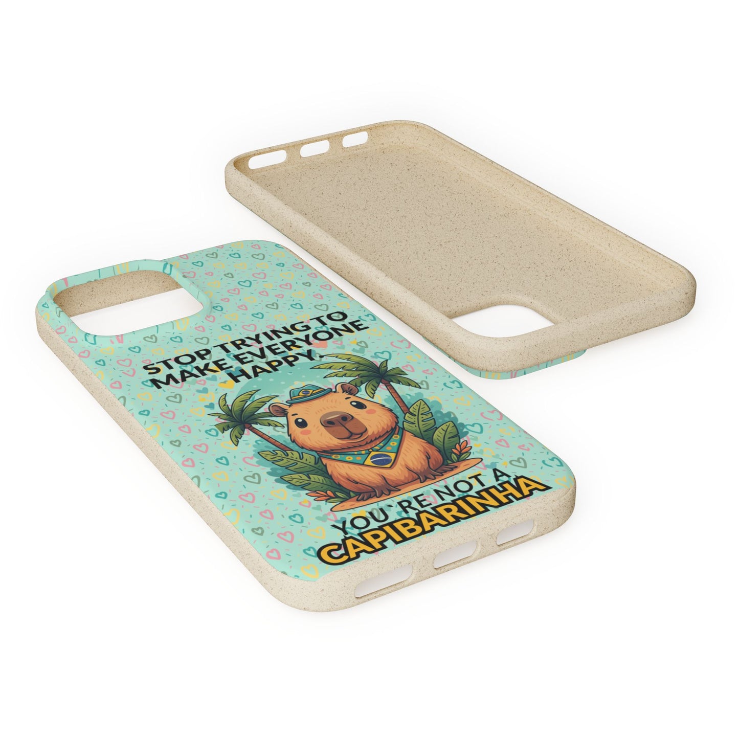 Eco-Friendly Capybara Phone Case | Biodegradable Self-Care Quote Cover for iPhone & Samsung
