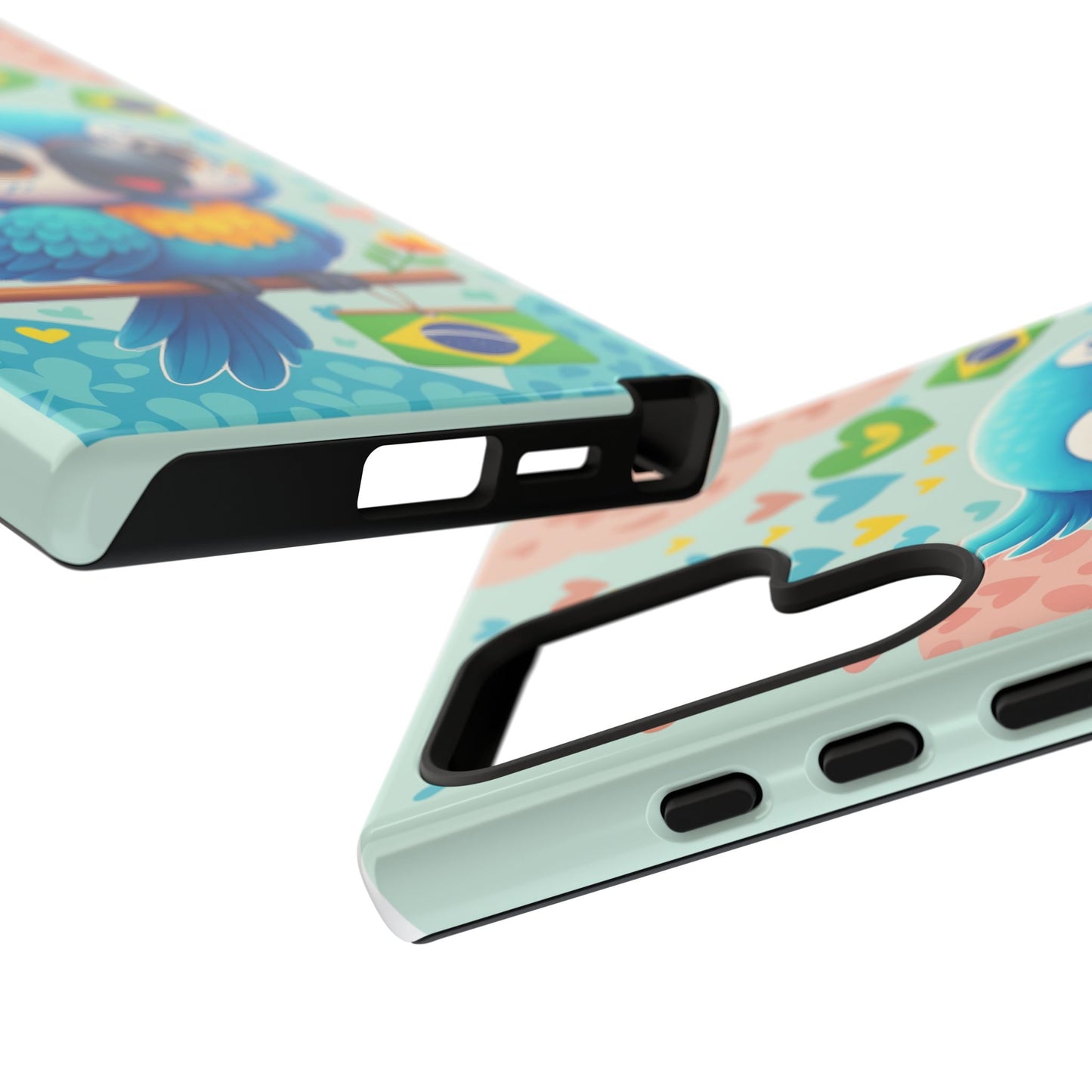 Saudade Collection - Brazilian Parrot Phone Case | Vibrant Hearts & Culture Tough Cases