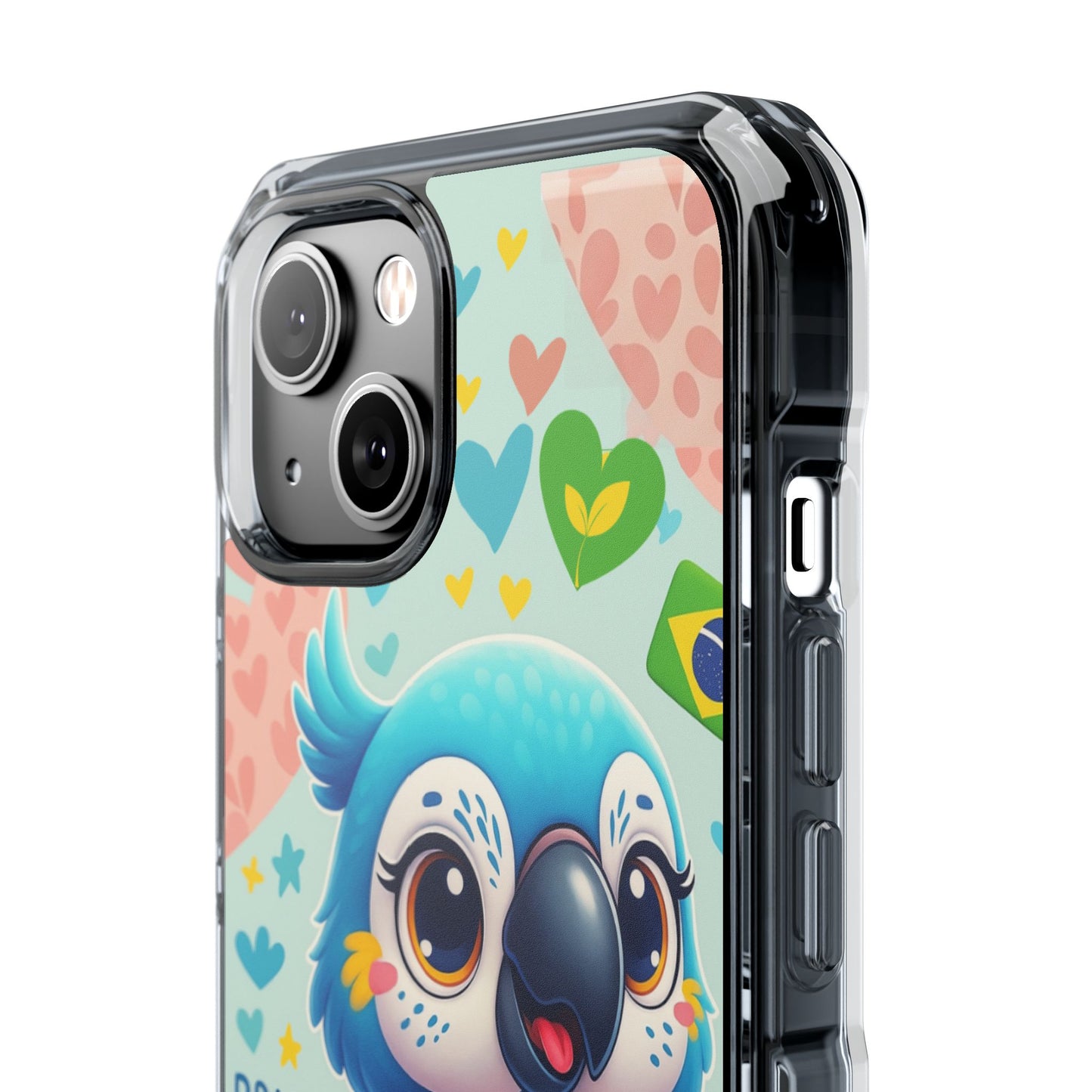 Saudade Collection - Brazilian Parrot Phone Case | Vibrant Hearts & Culture Magnetic Tough Cases