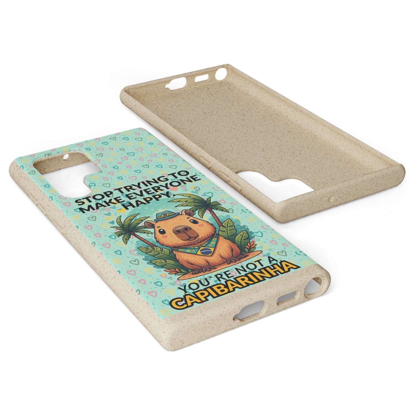 Eco-Friendly Capybara Phone Case | Biodegradable Self-Care Quote Cover for iPhone & Samsung
