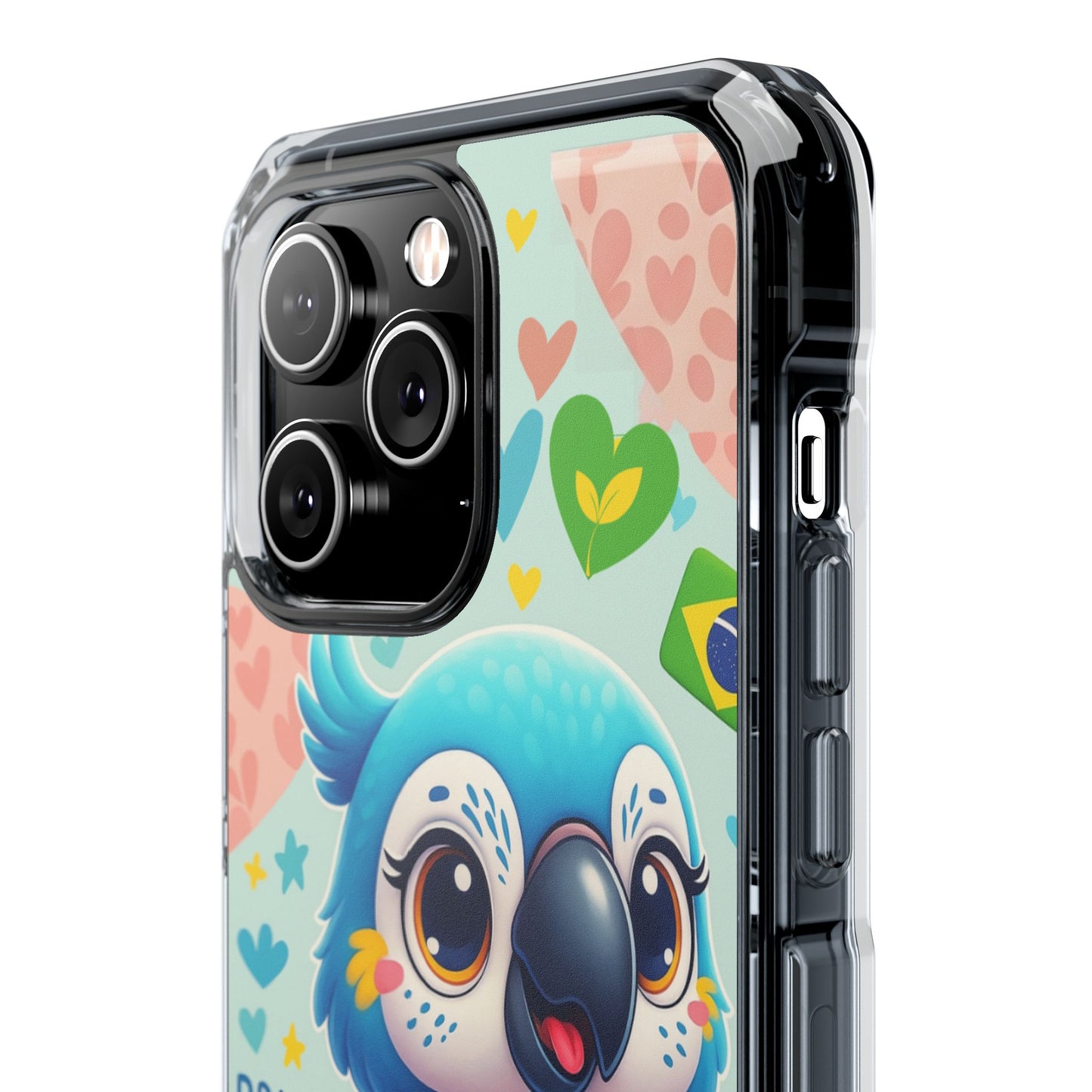 Saudade Collection - Brazilian Parrot Phone Case | Vibrant Hearts & Culture Magnetic Tough Cases
