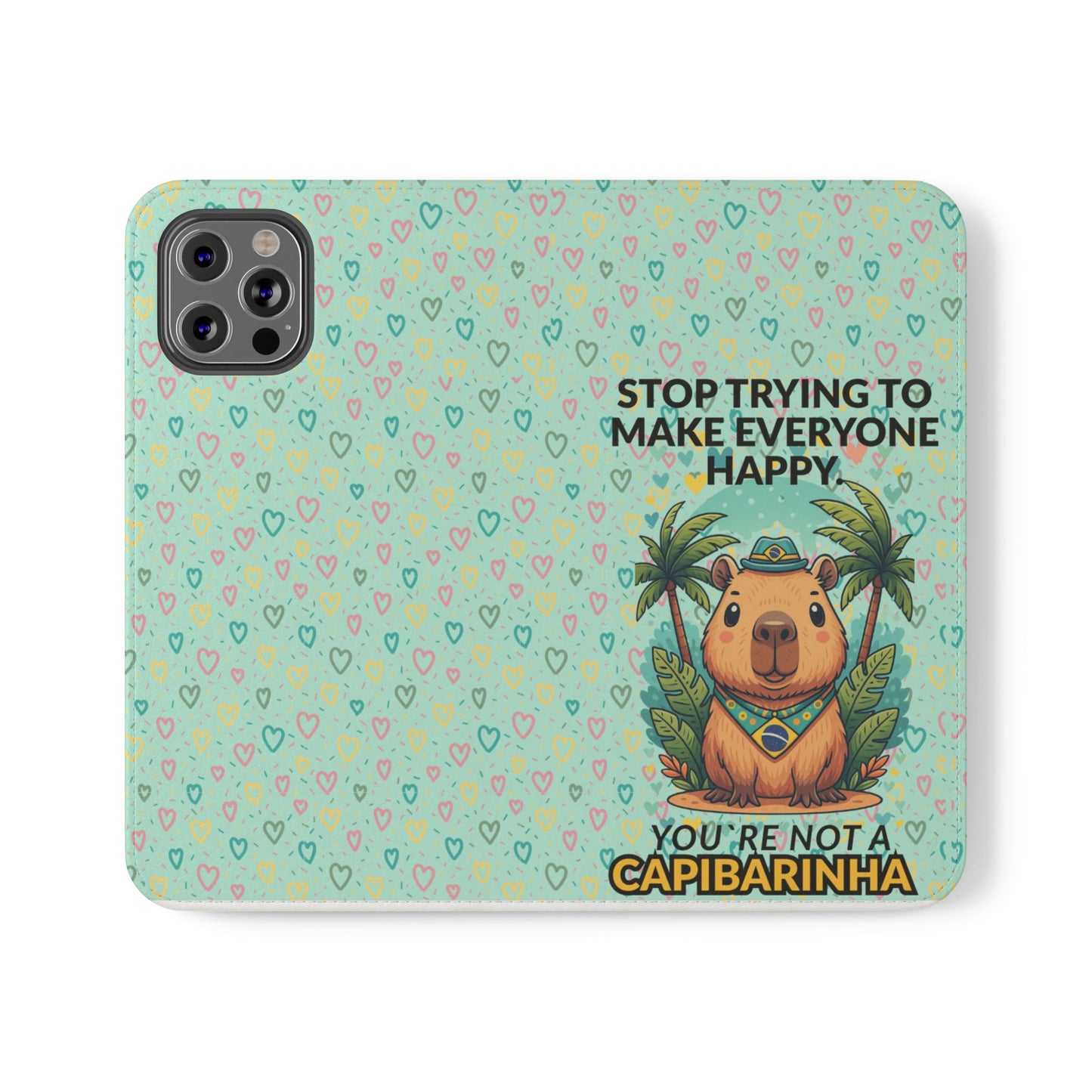 Capybara Self-Care Phone Wallet | Funny Quote Case for iPhone & Samsung