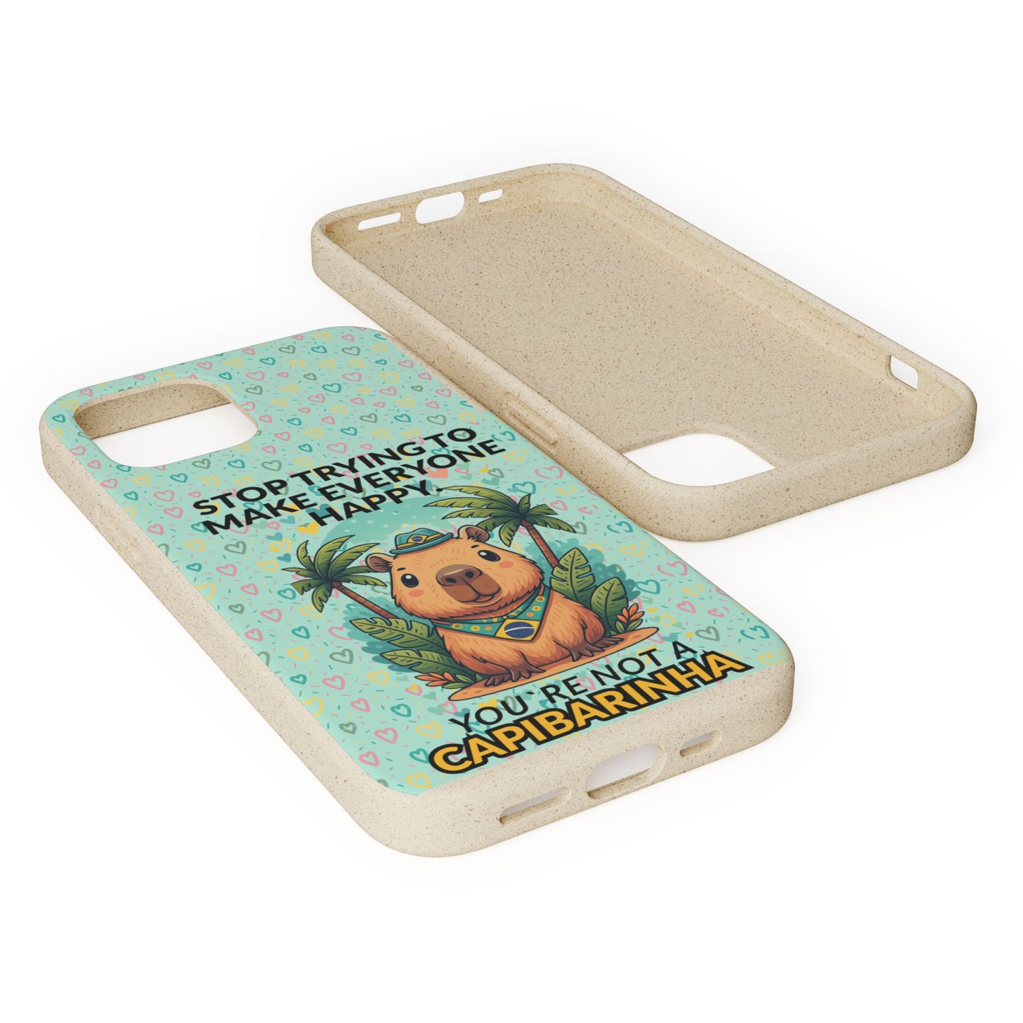 Eco-Friendly Capybara Phone Case | Biodegradable Self-Care Quote Cover for iPhone & Samsung
