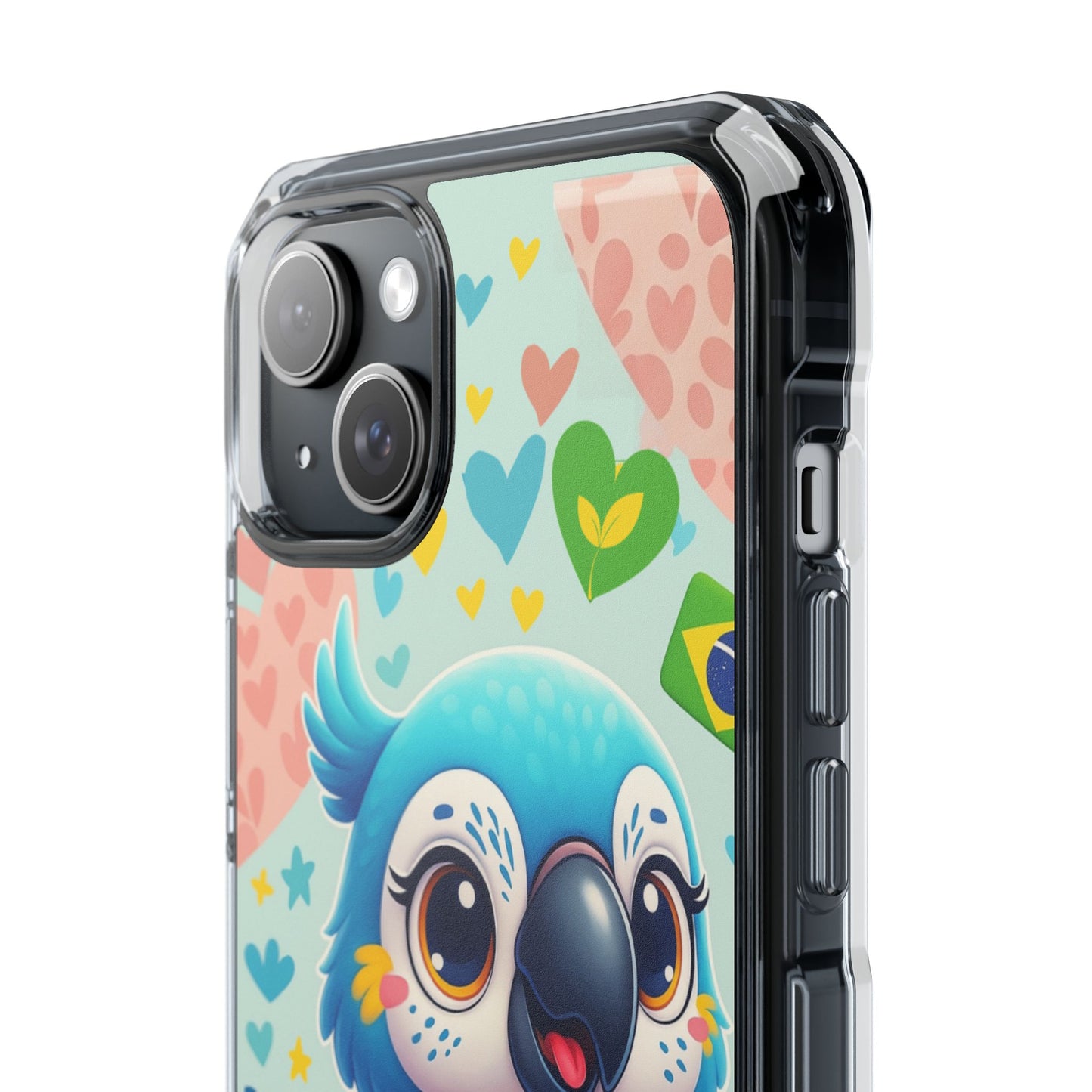 Saudade Collection - Brazilian Parrot Phone Case | Vibrant Hearts & Culture Magnetic Tough Cases