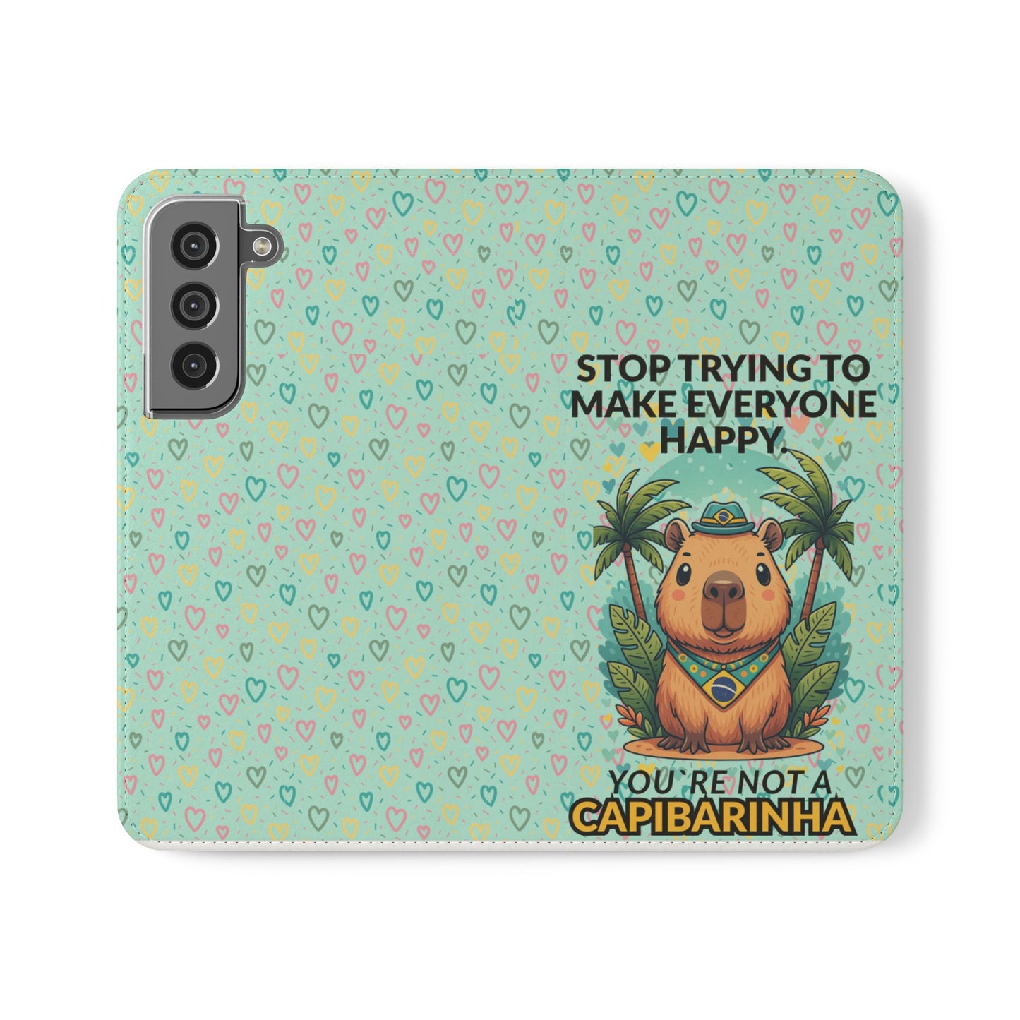 Capybara Self-Care Phone Wallet | Funny Quote Case for iPhone & Samsung
