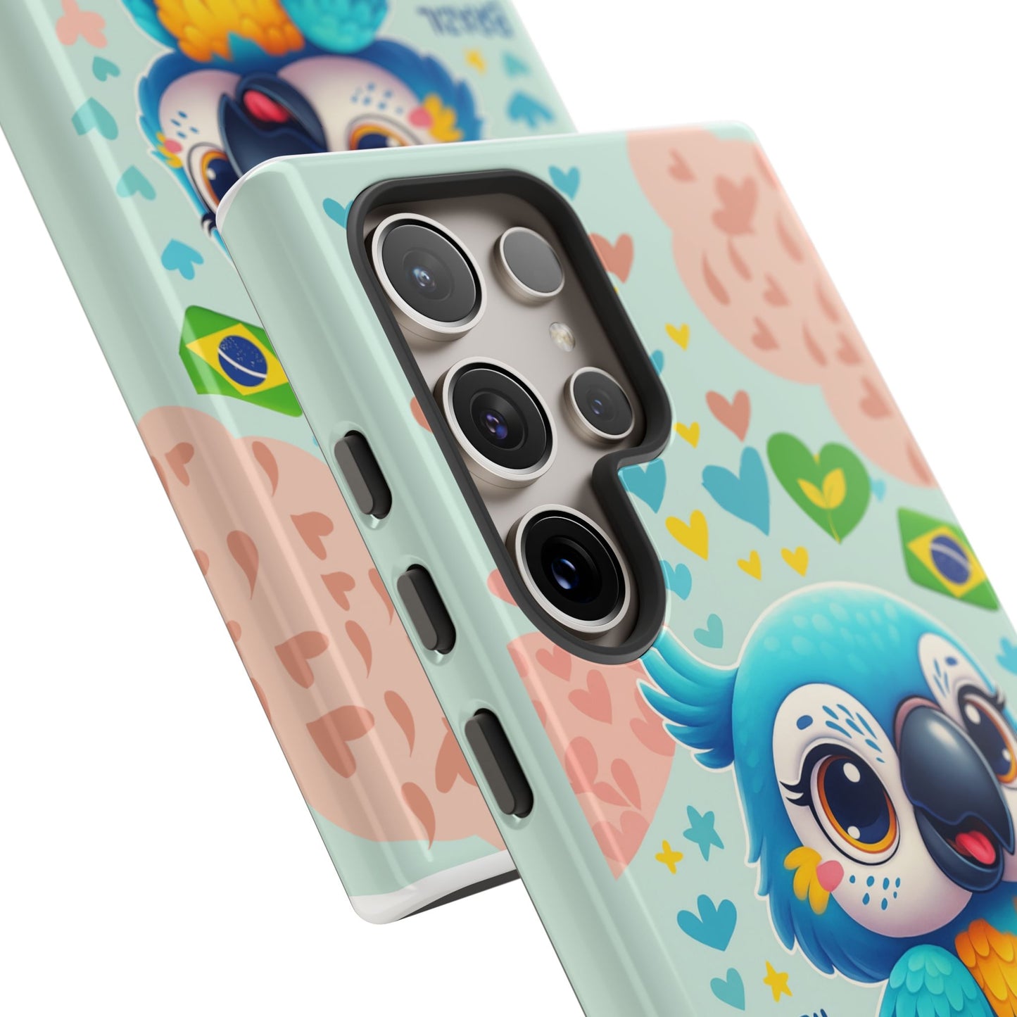 Saudade Collection - Brazilian Parrot Phone Case | Vibrant Hearts & Culture Tough Cases