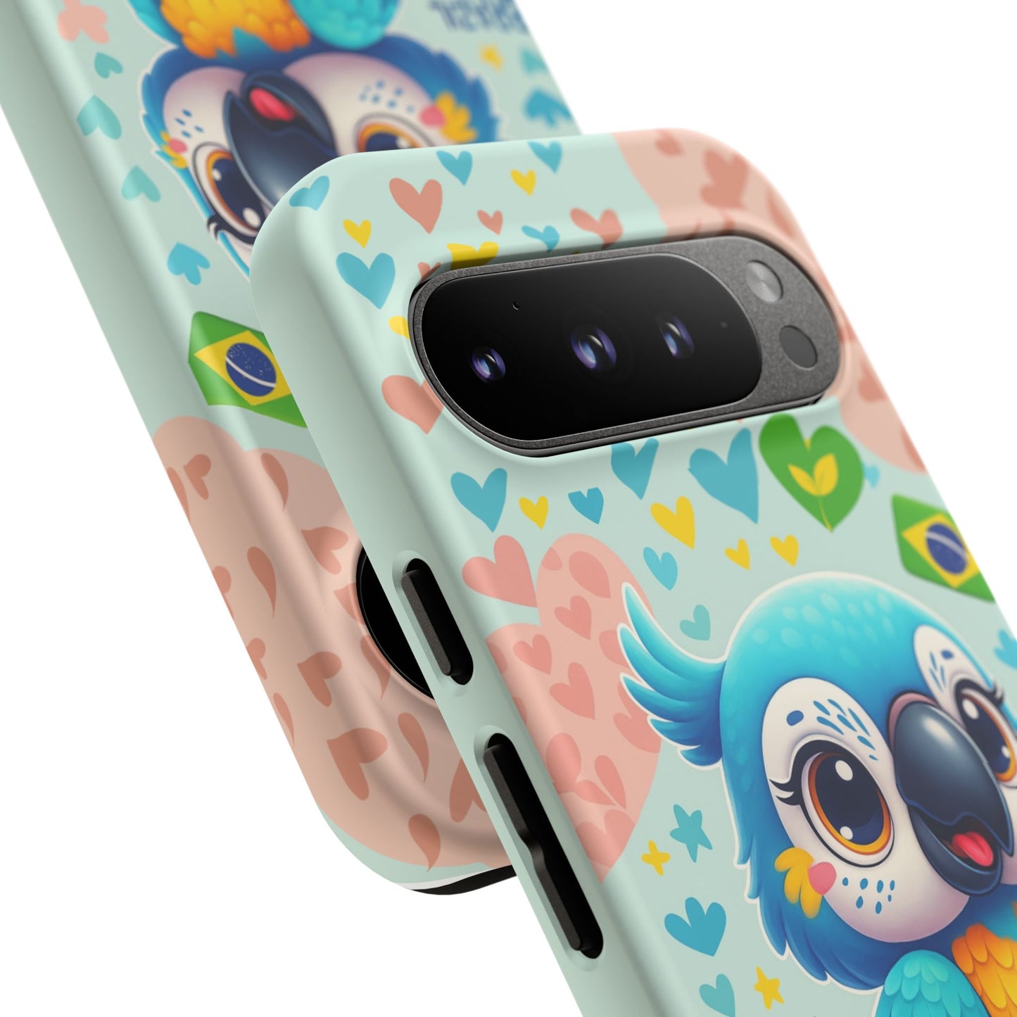 Saudade Collection - Brazilian Parrot Phone Case | Vibrant Hearts & Culture Tough Cases