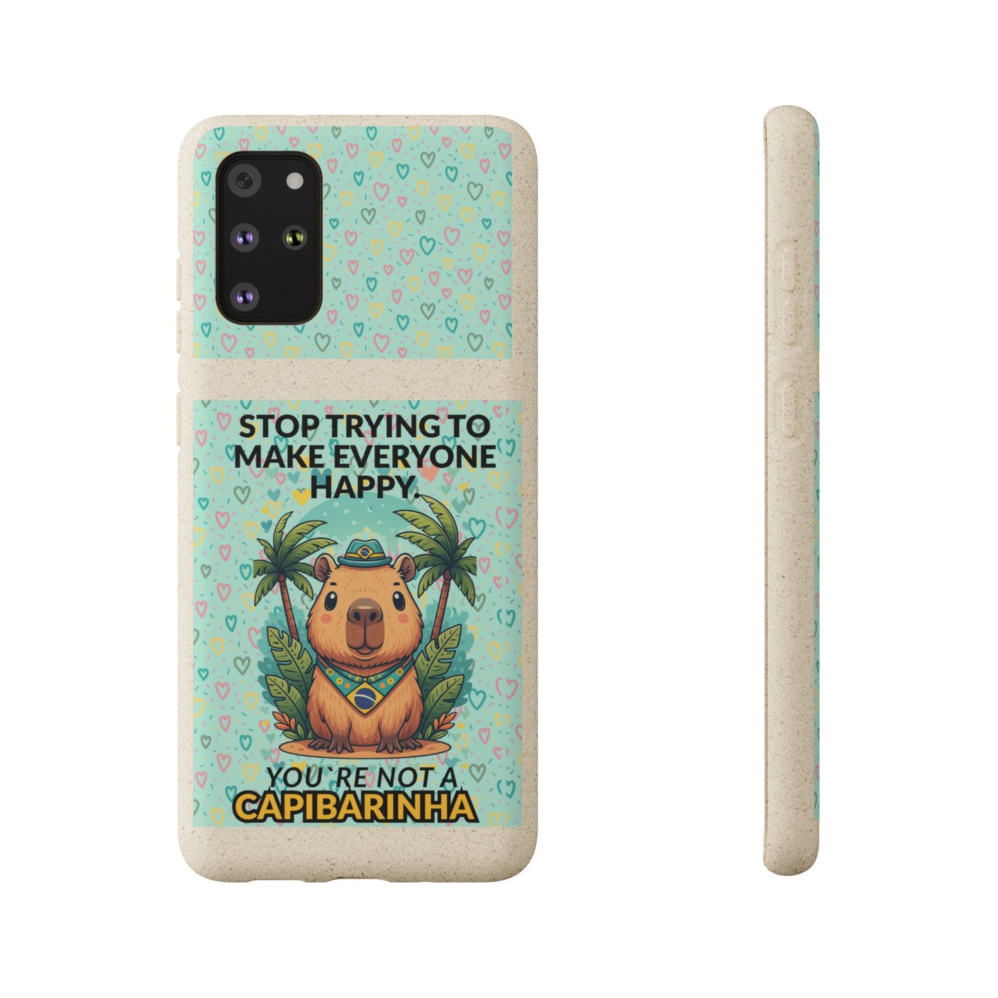 Eco-Friendly Capybara Phone Case | Biodegradable Self-Care Quote Cover for iPhone & Samsung