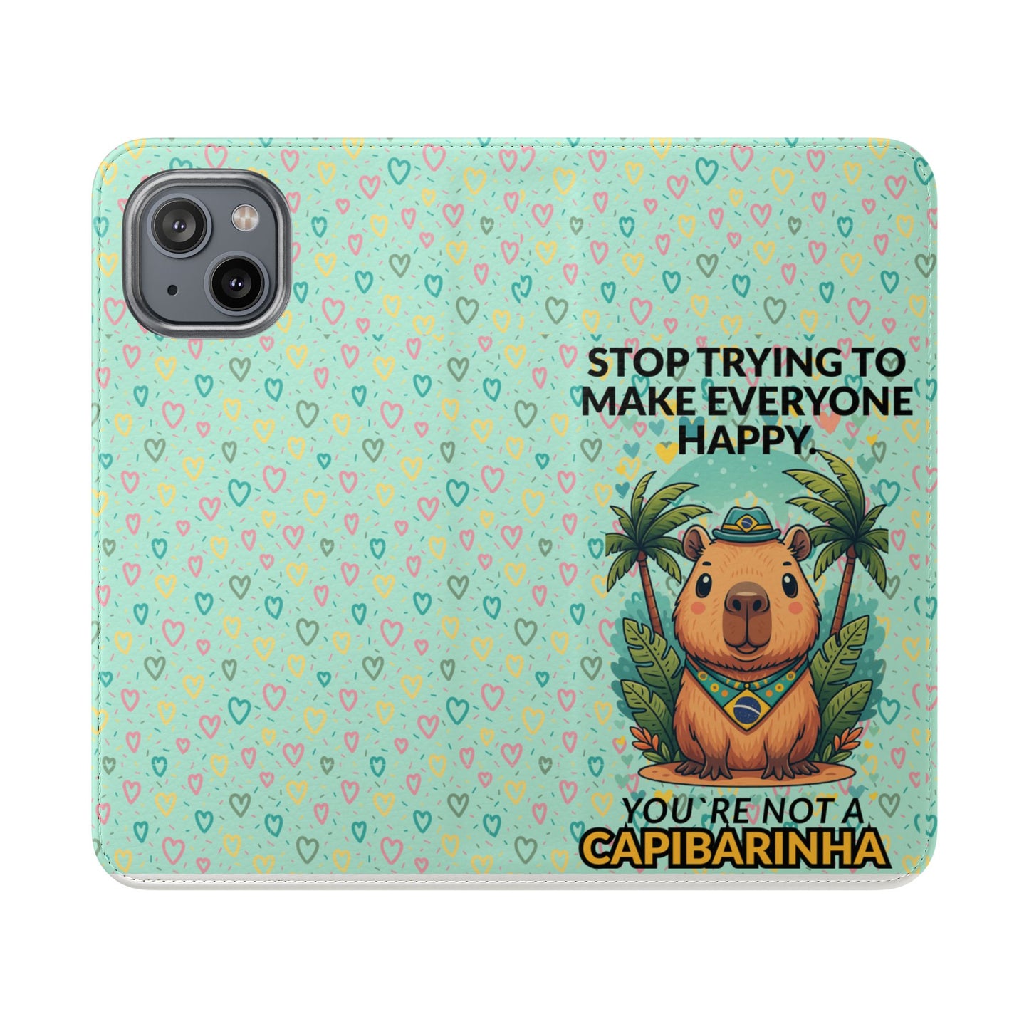 Capybara Self-Care Phone Wallet | Funny Quote Case for iPhone & Samsung