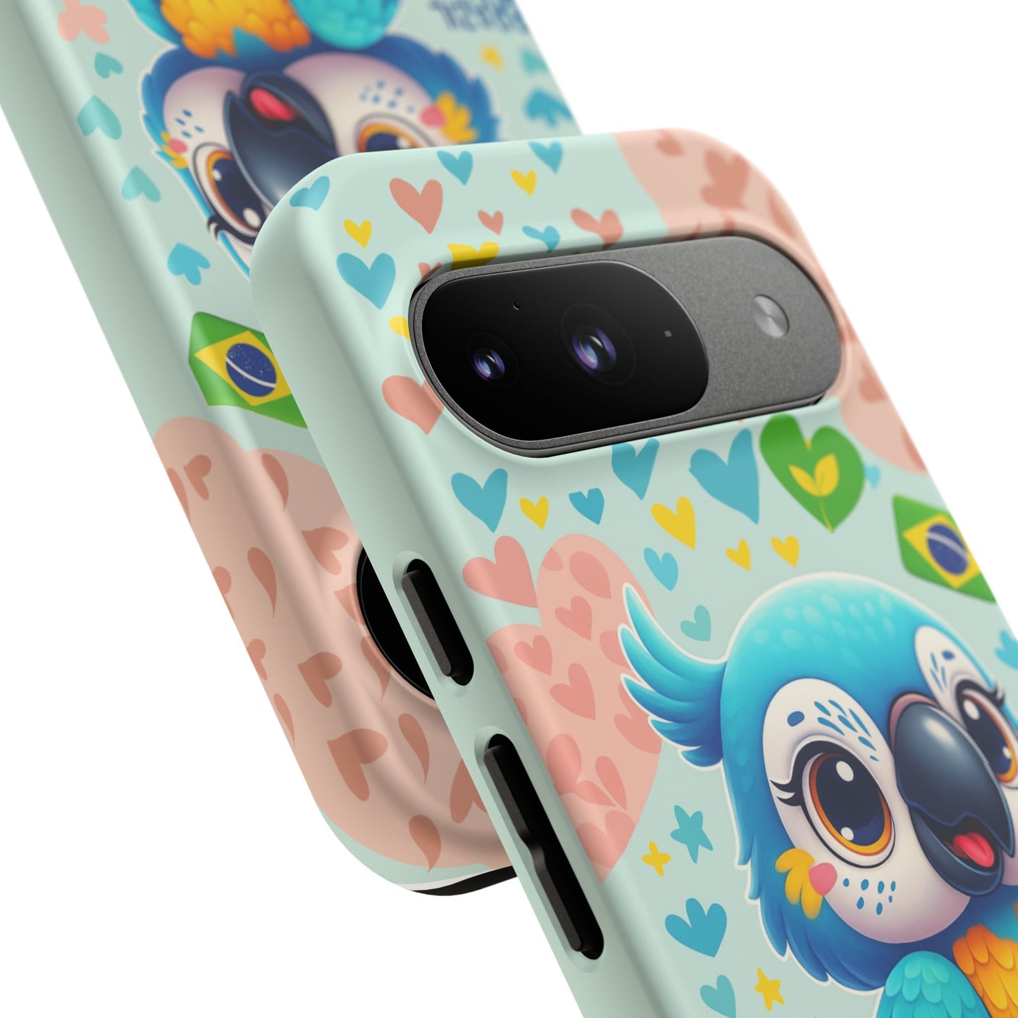 Saudade Collection - Brazilian Parrot Phone Case | Vibrant Hearts & Culture Tough Cases