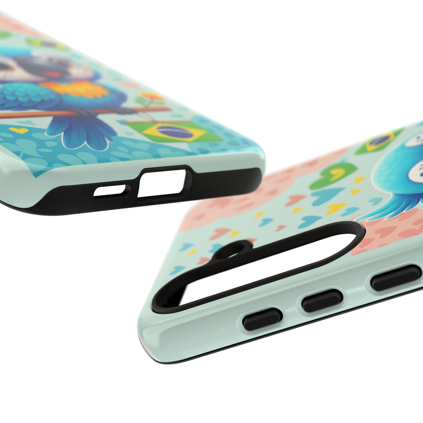 Saudade Collection - Brazilian Parrot Phone Case | Vibrant Hearts & Culture Tough Cases