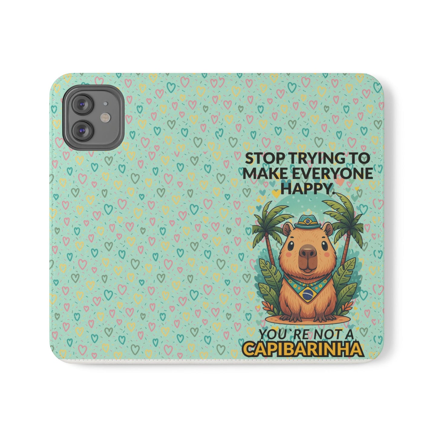 Capybara Self-Care Phone Wallet | Funny Quote Case for iPhone & Samsung