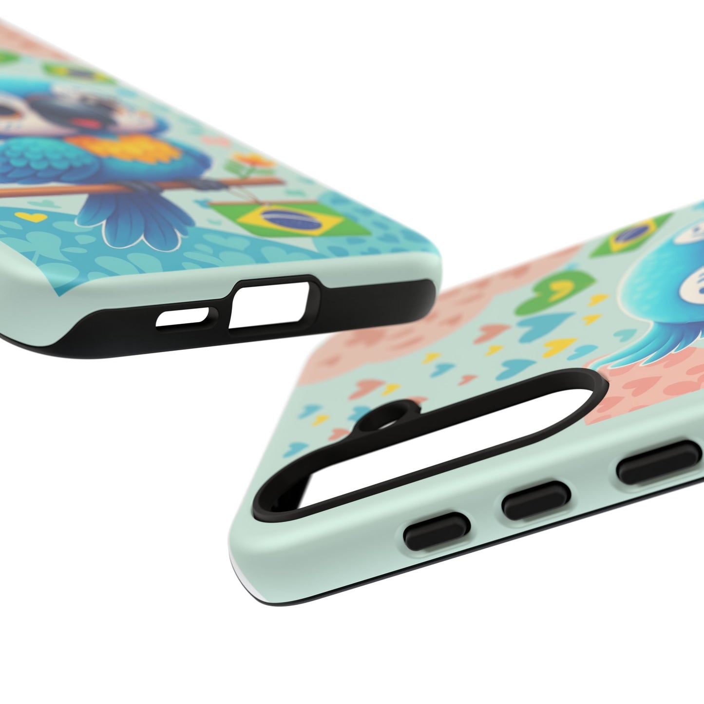 Saudade Collection - Brazilian Parrot Phone Case | Vibrant Hearts & Culture Tough Cases