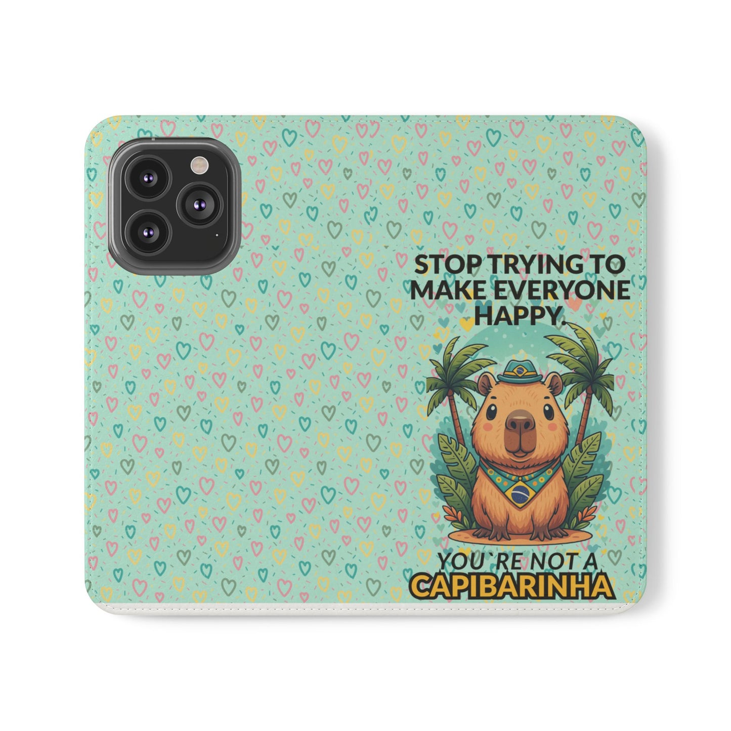 Capybara Self-Care Phone Wallet | Funny Quote Case for iPhone & Samsung