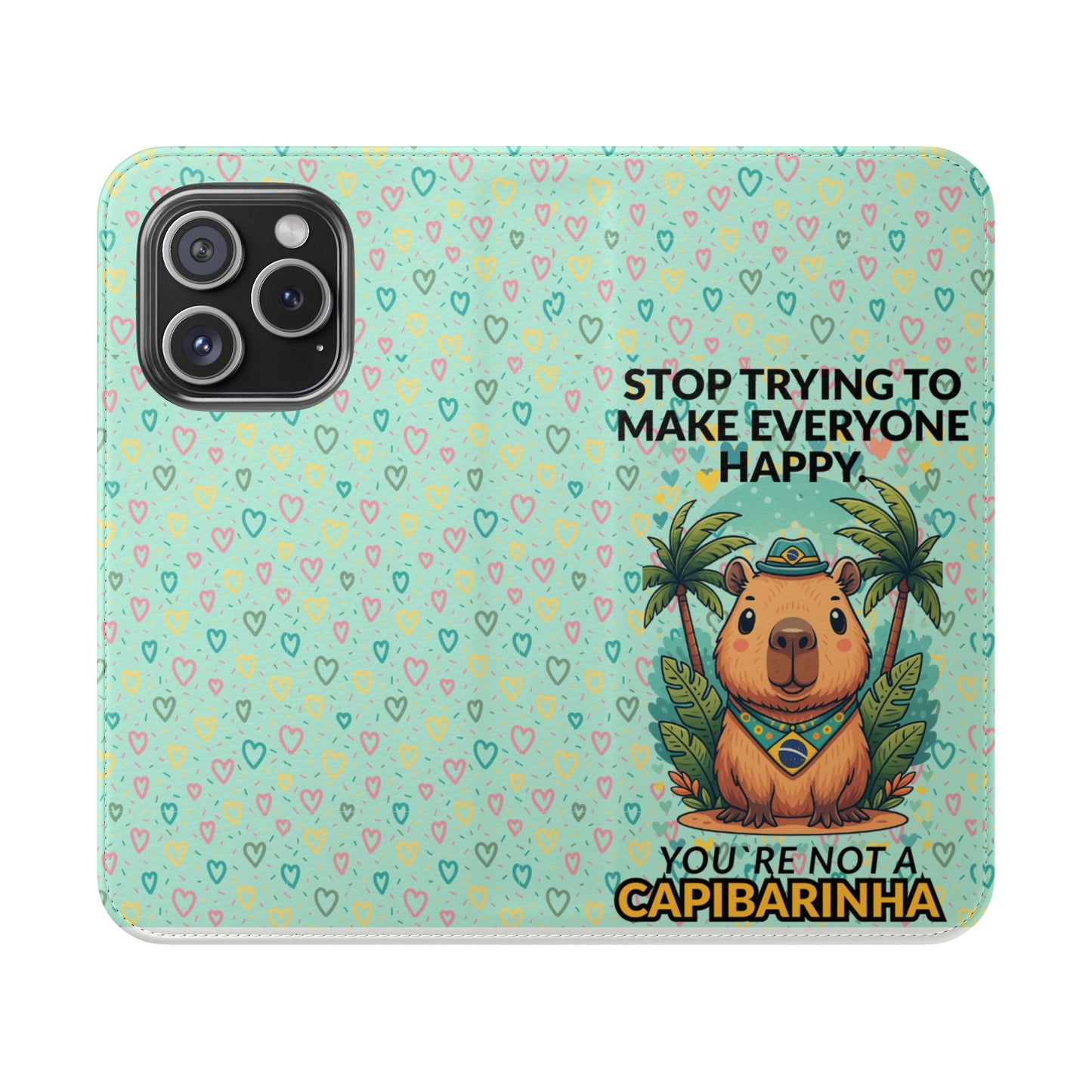 Capybara Self-Care Phone Wallet | Funny Quote Case for iPhone & Samsung
