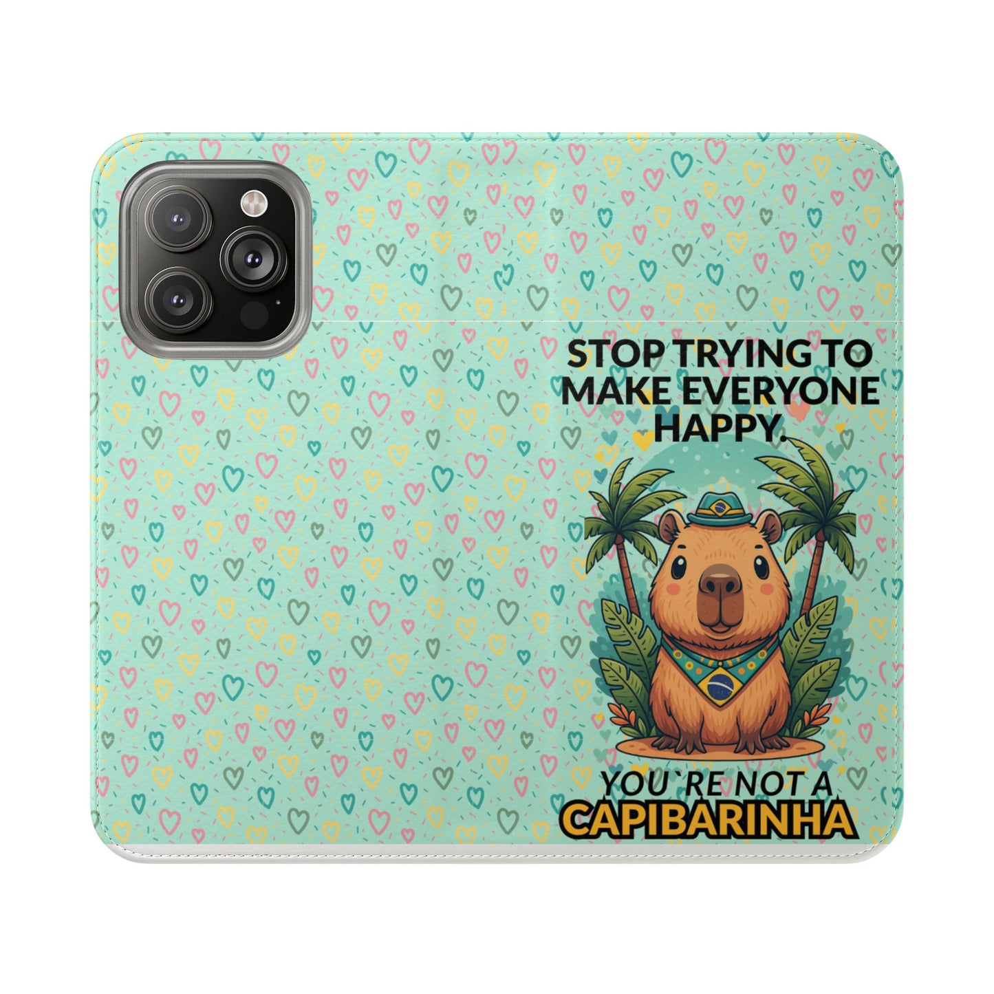 Capybara Self-Care Phone Wallet | Funny Quote Case for iPhone & Samsung