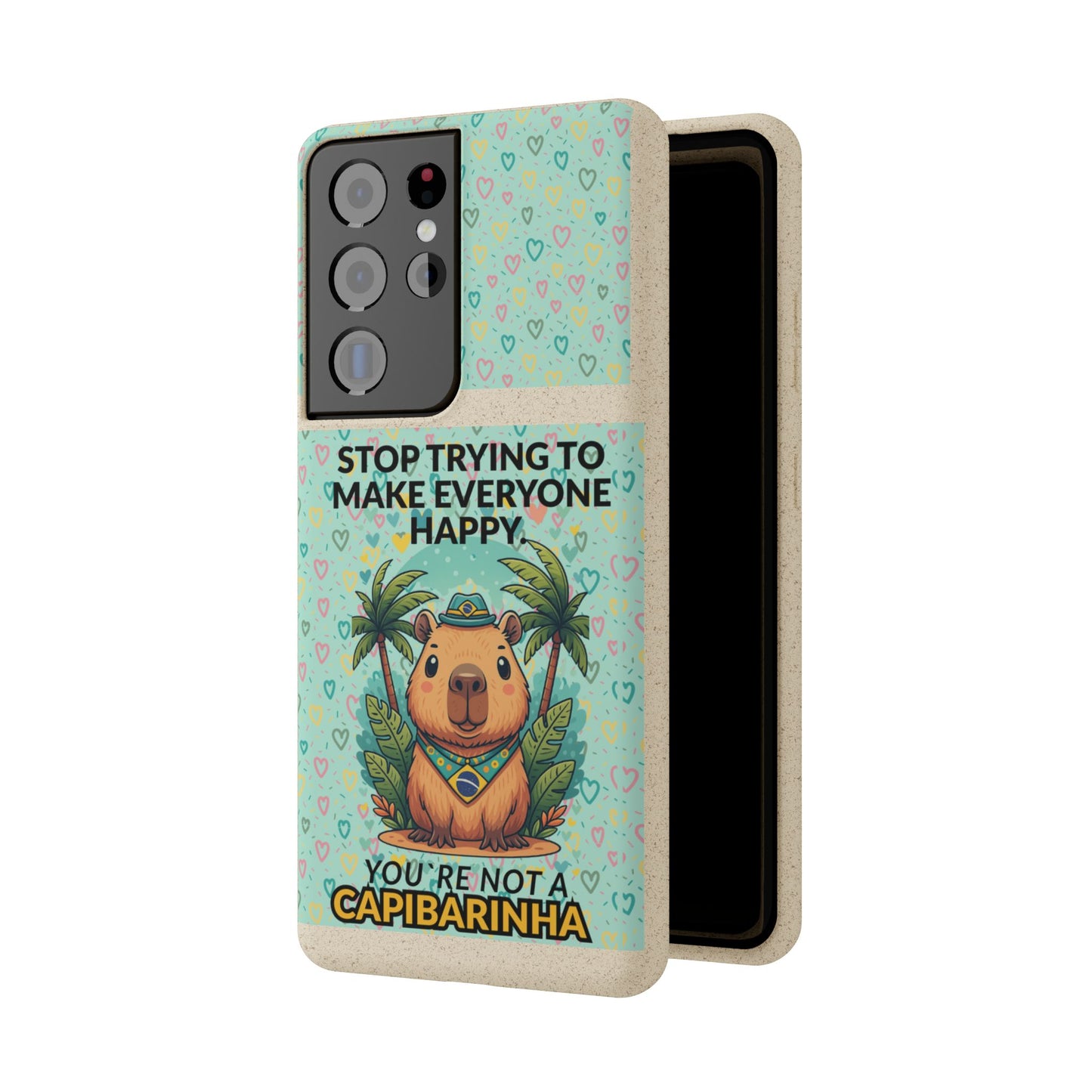Eco-Friendly Capybara Phone Case | Biodegradable Self-Care Quote Cover for iPhone & Samsung