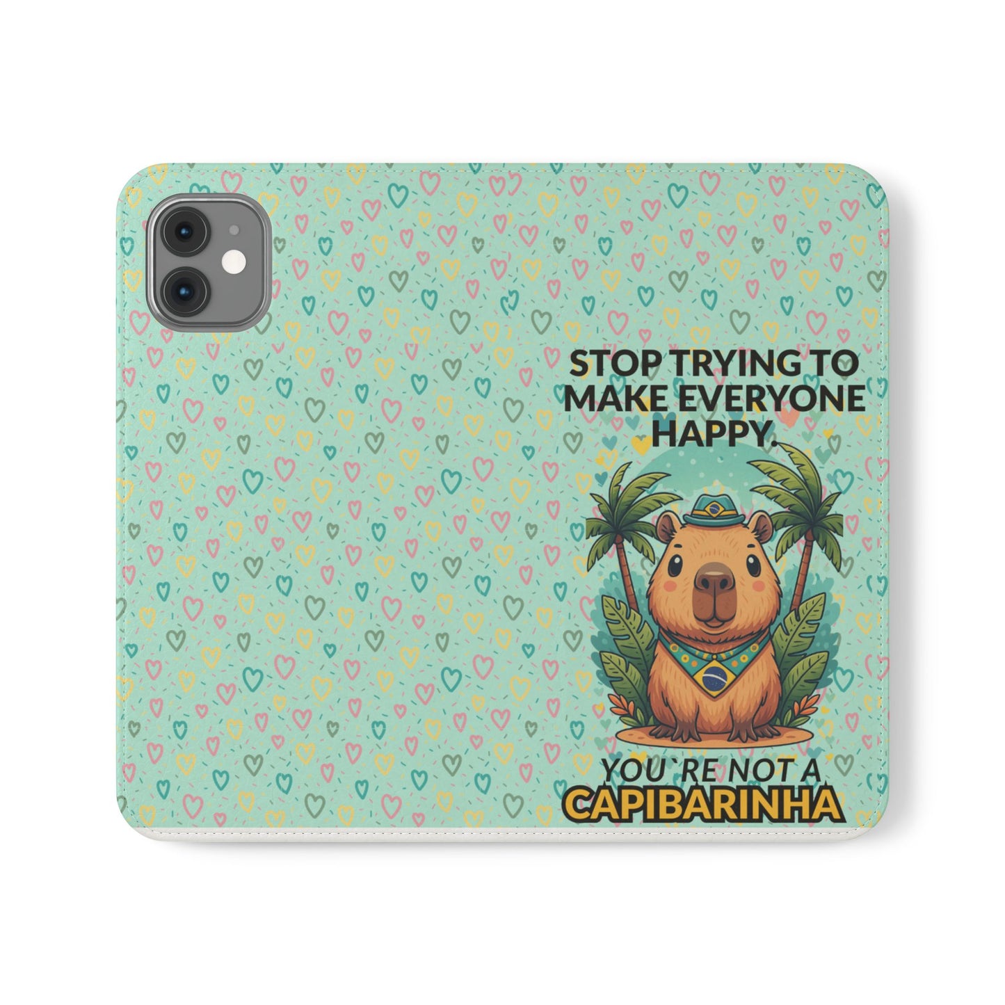 Capybara Self-Care Phone Wallet | Funny Quote Case for iPhone & Samsung