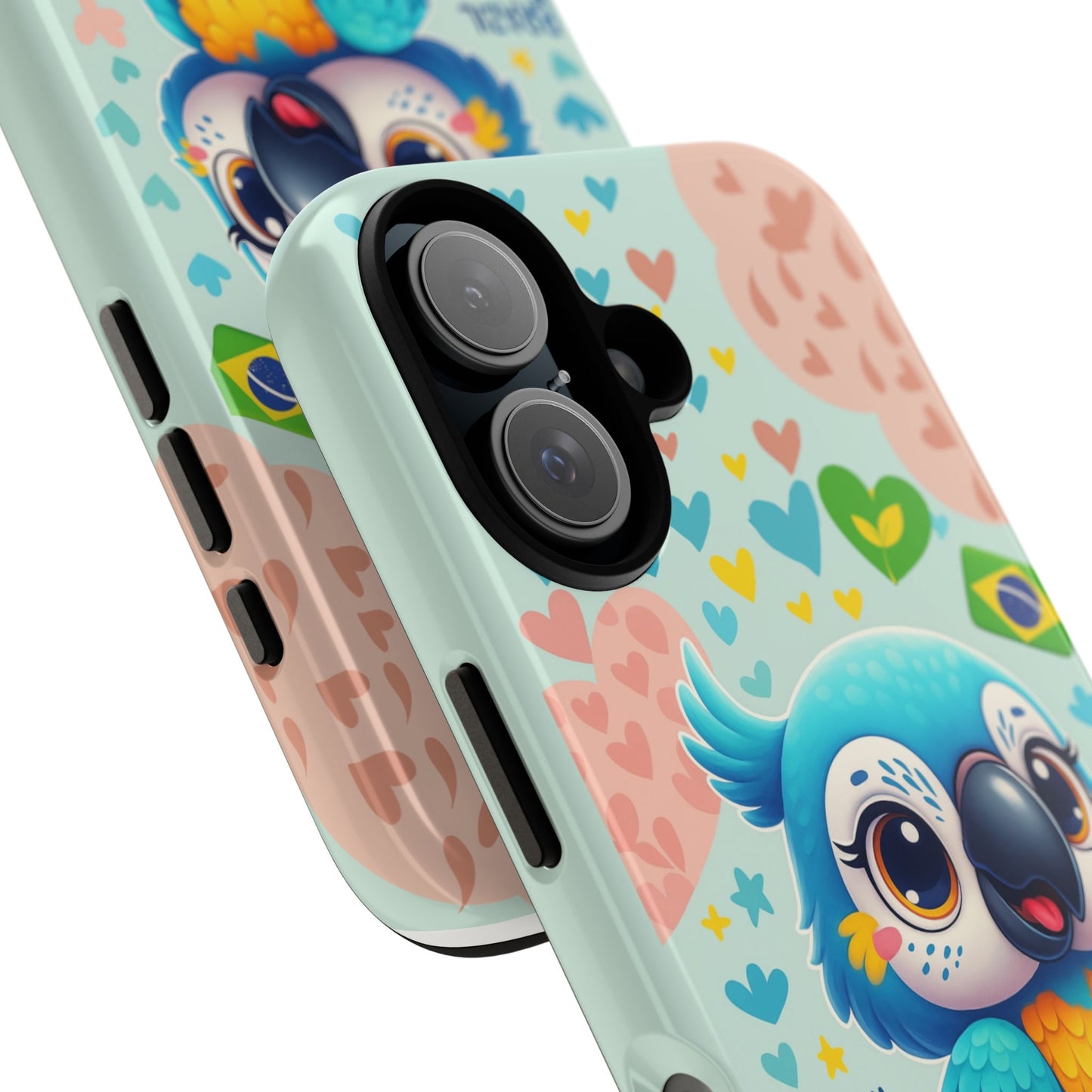 Saudade Collection - Brazilian Parrot Phone Case | Vibrant Hearts & Culture Tough Cases