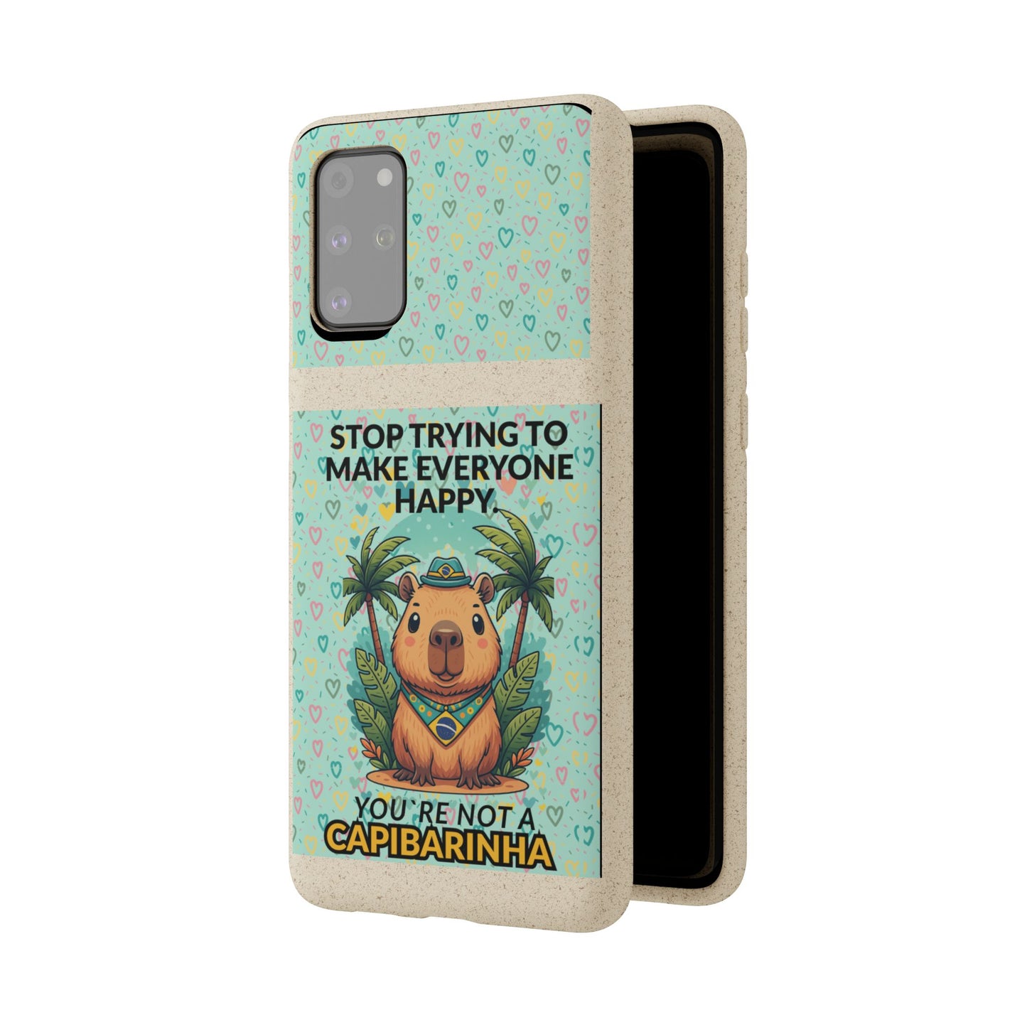 Eco-Friendly Capybara Phone Case | Biodegradable Self-Care Quote Cover for iPhone & Samsung