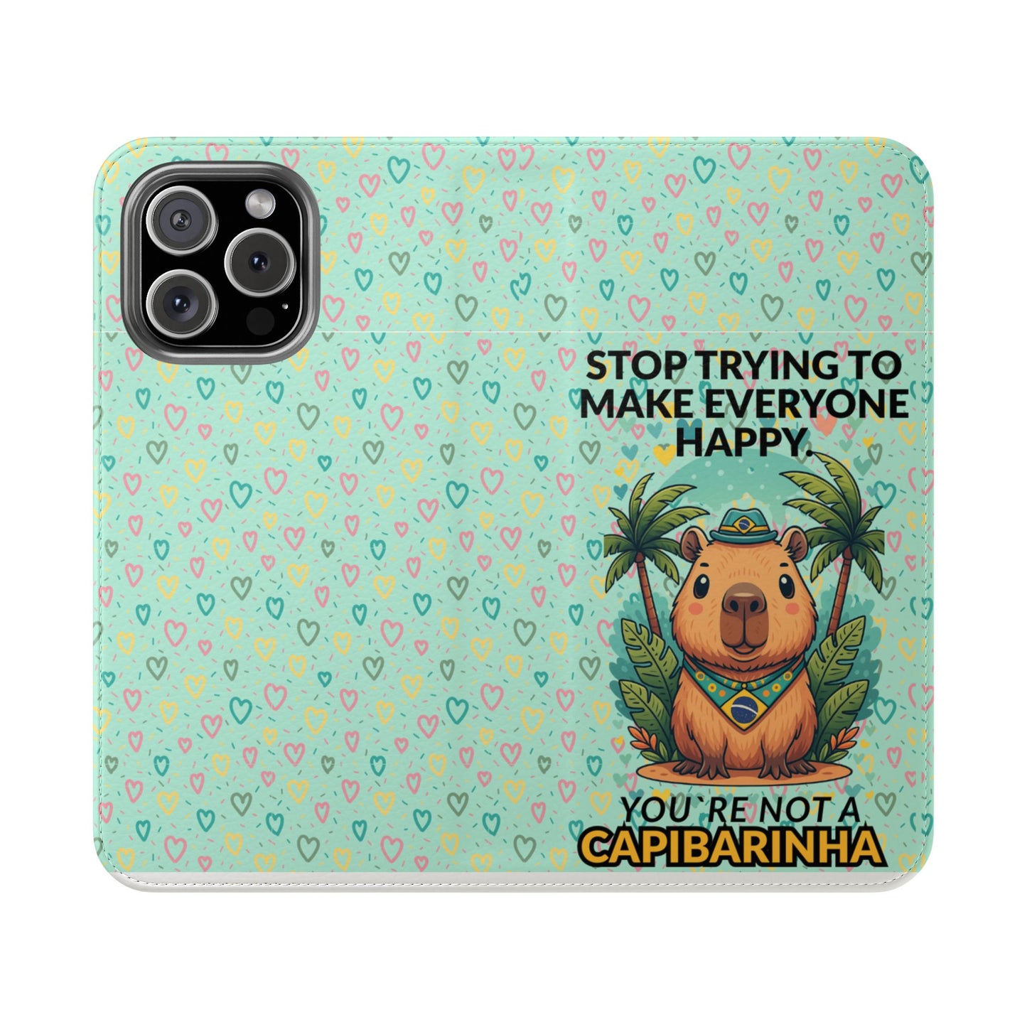Capybara Self-Care Phone Wallet | Funny Quote Case for iPhone & Samsung