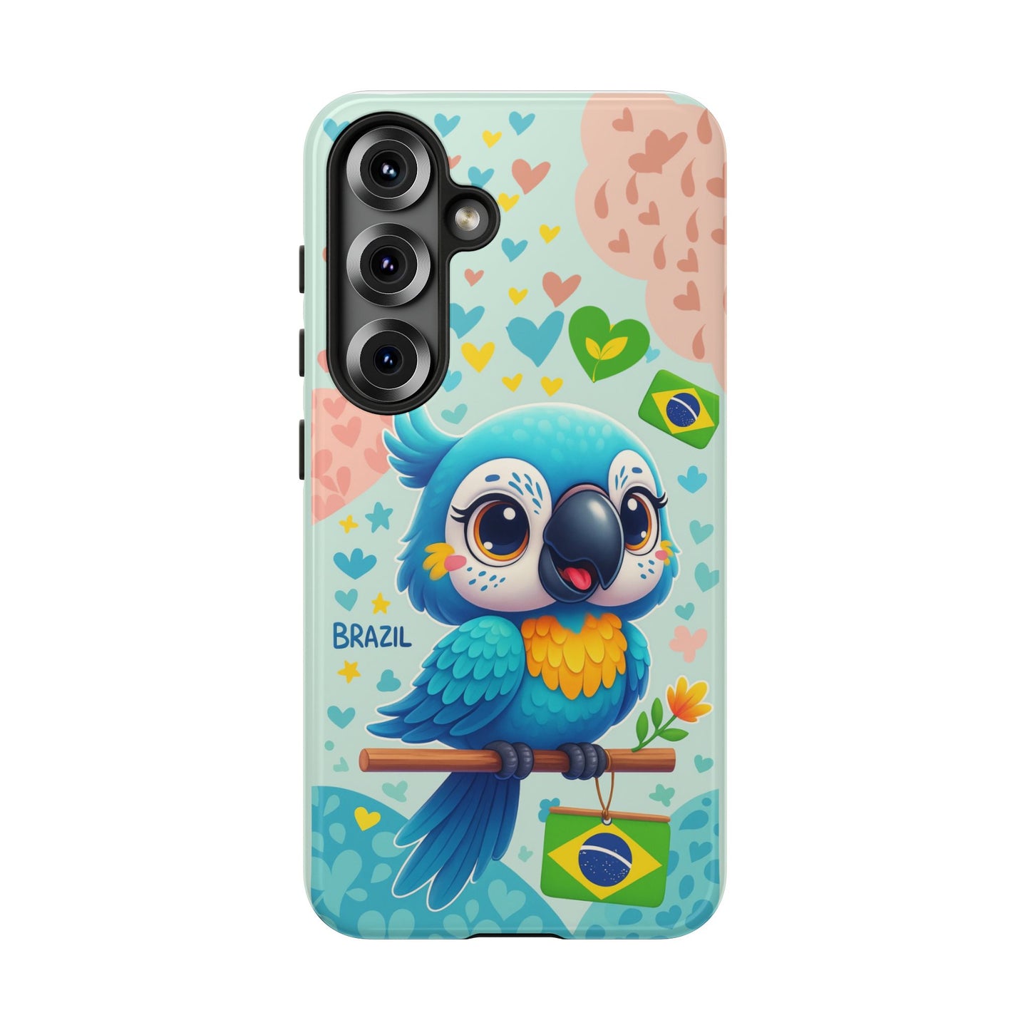 Saudade Collection - Brazilian Parrot Phone Case | Vibrant Hearts & Culture Tough Cases