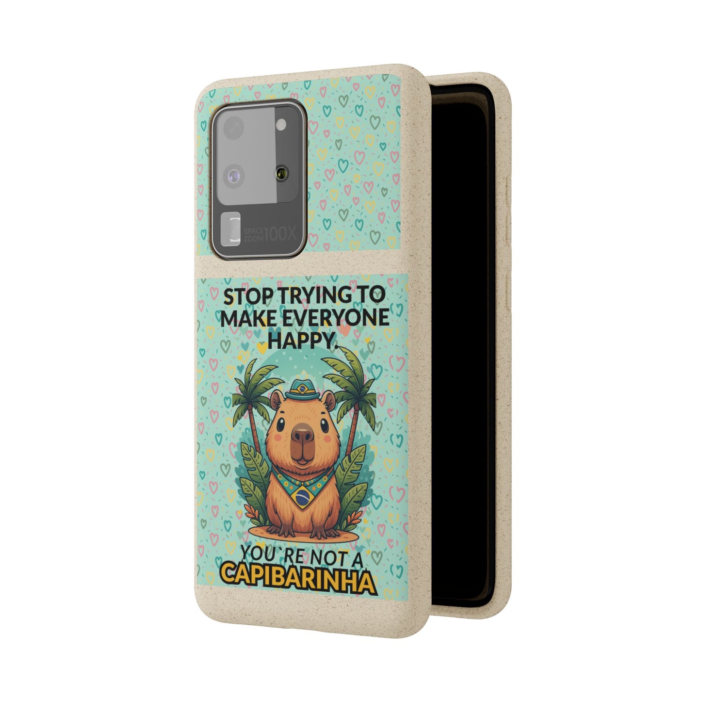 Eco-Friendly Capybara Phone Case | Biodegradable Self-Care Quote Cover for iPhone & Samsung