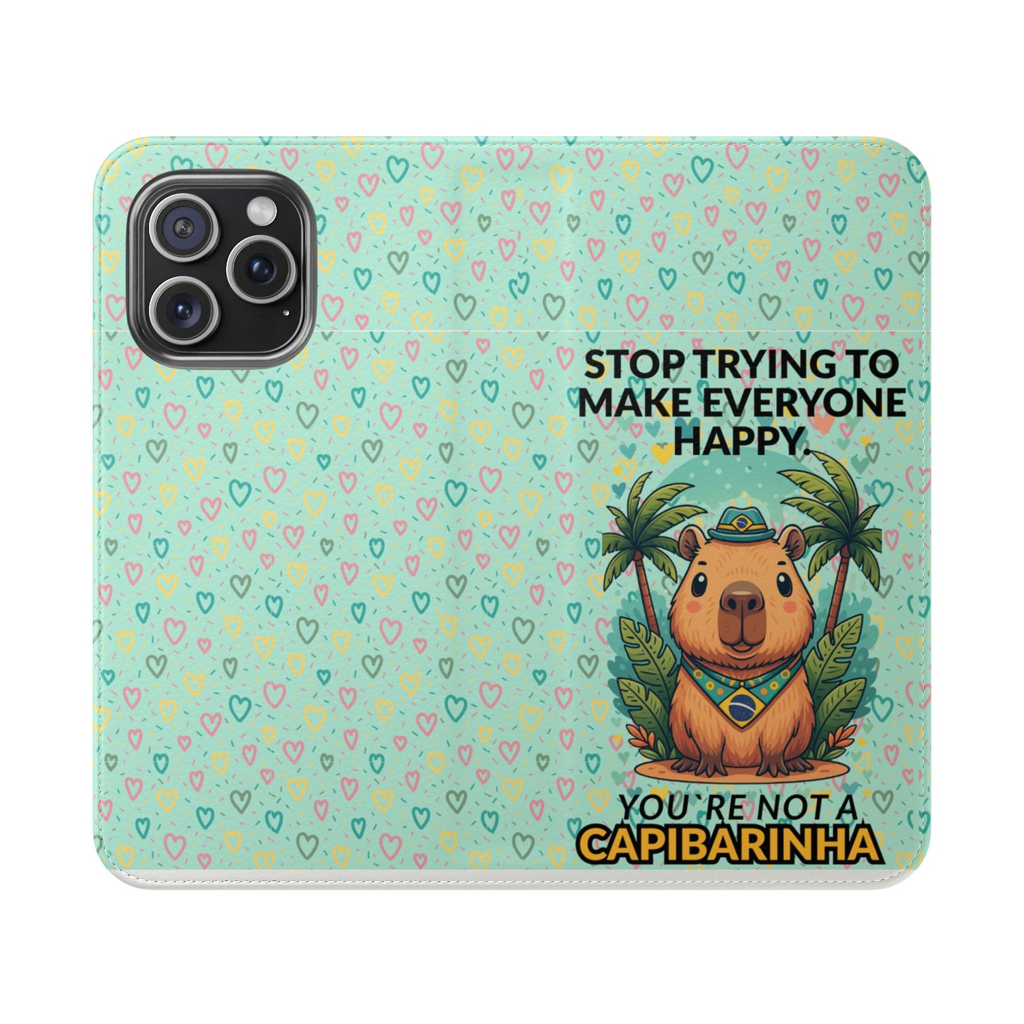 Capybara Self-Care Phone Wallet | Funny Quote Case for iPhone & Samsung