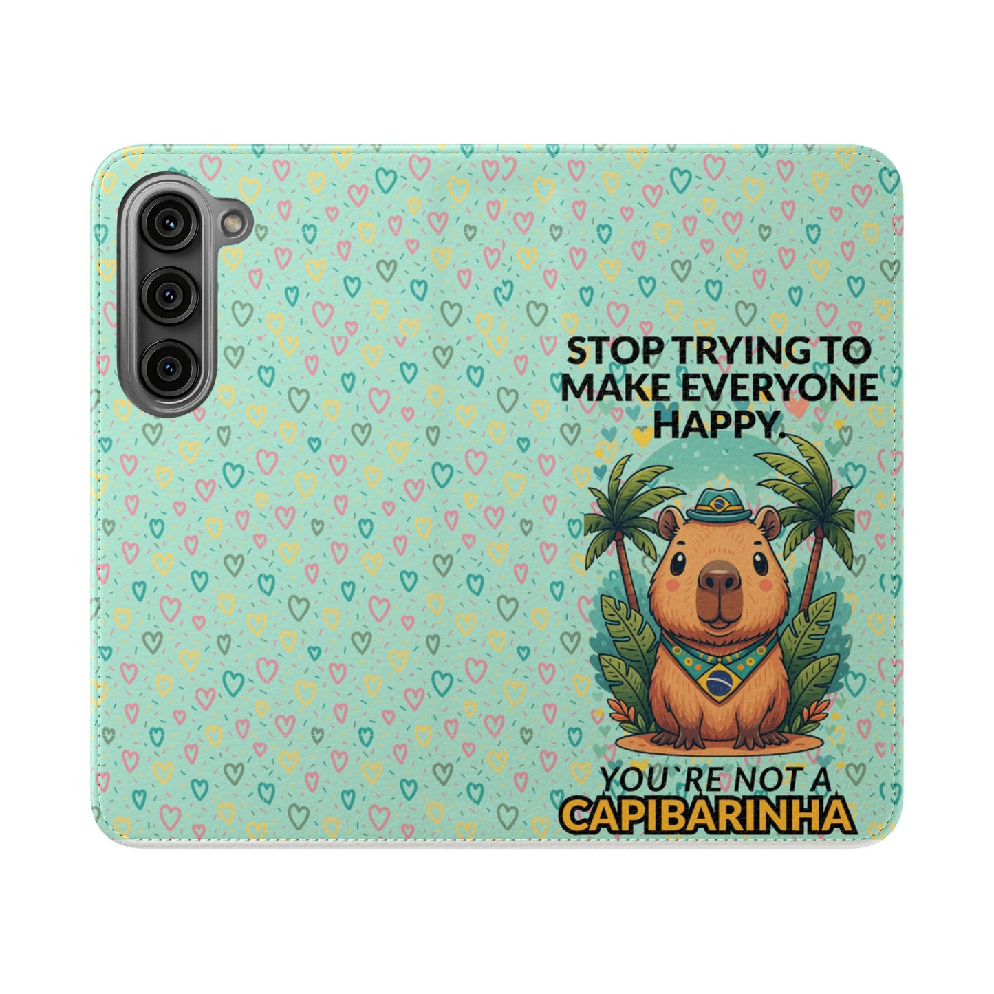 Capybara Self-Care Phone Wallet | Funny Quote Case for iPhone & Samsung