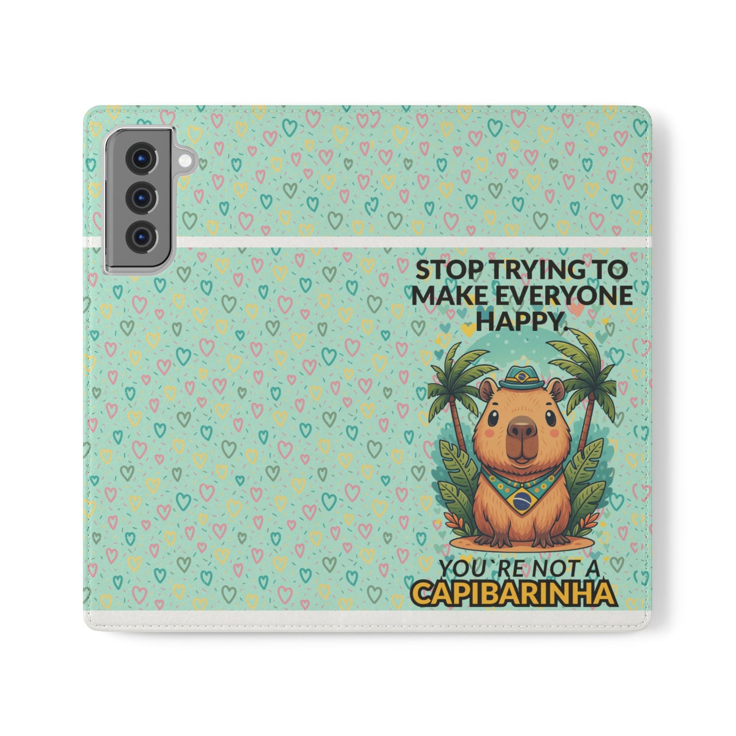 Capybara Self-Care Phone Wallet | Funny Quote Case for iPhone & Samsung