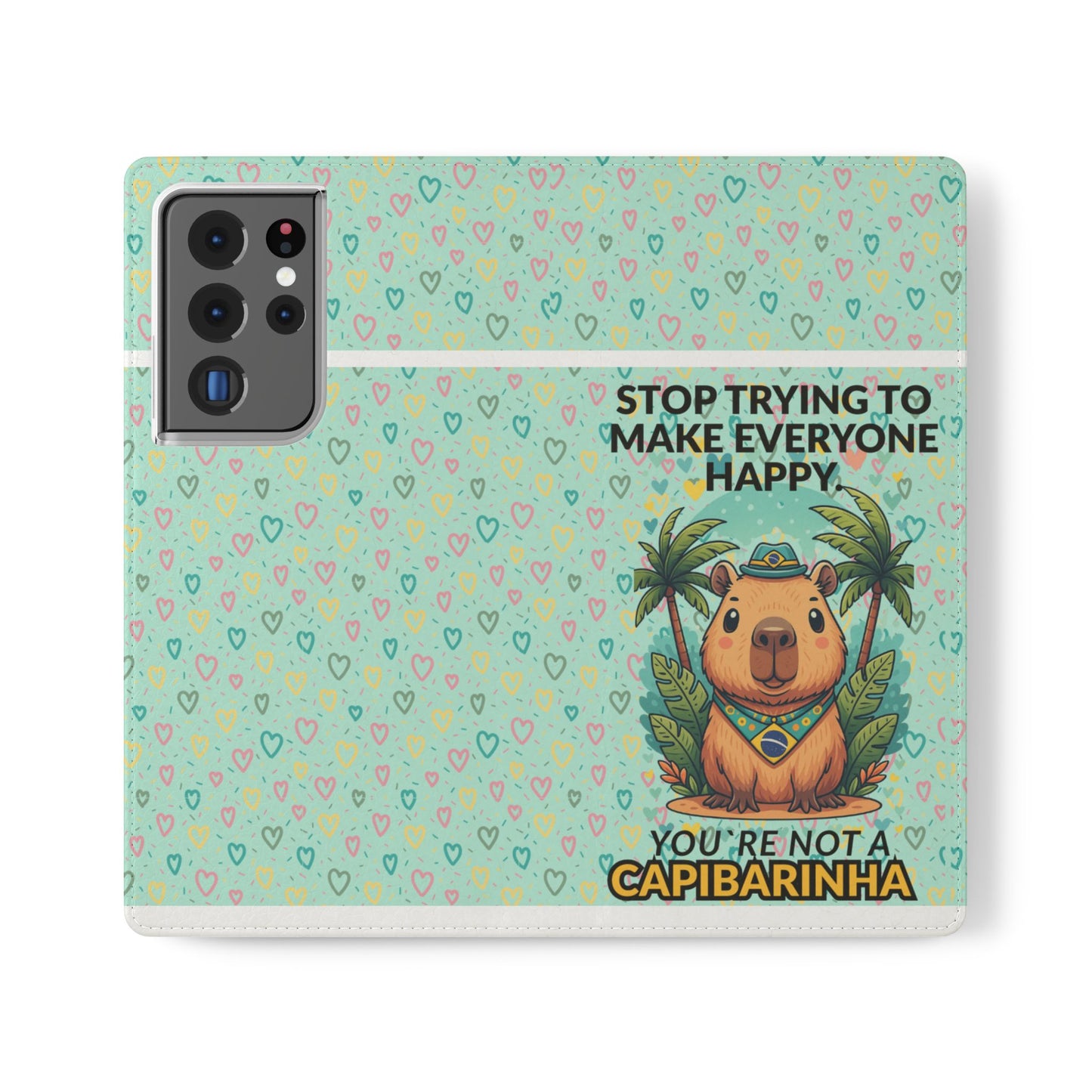 Capybara Self-Care Phone Wallet | Funny Quote Case for iPhone & Samsung