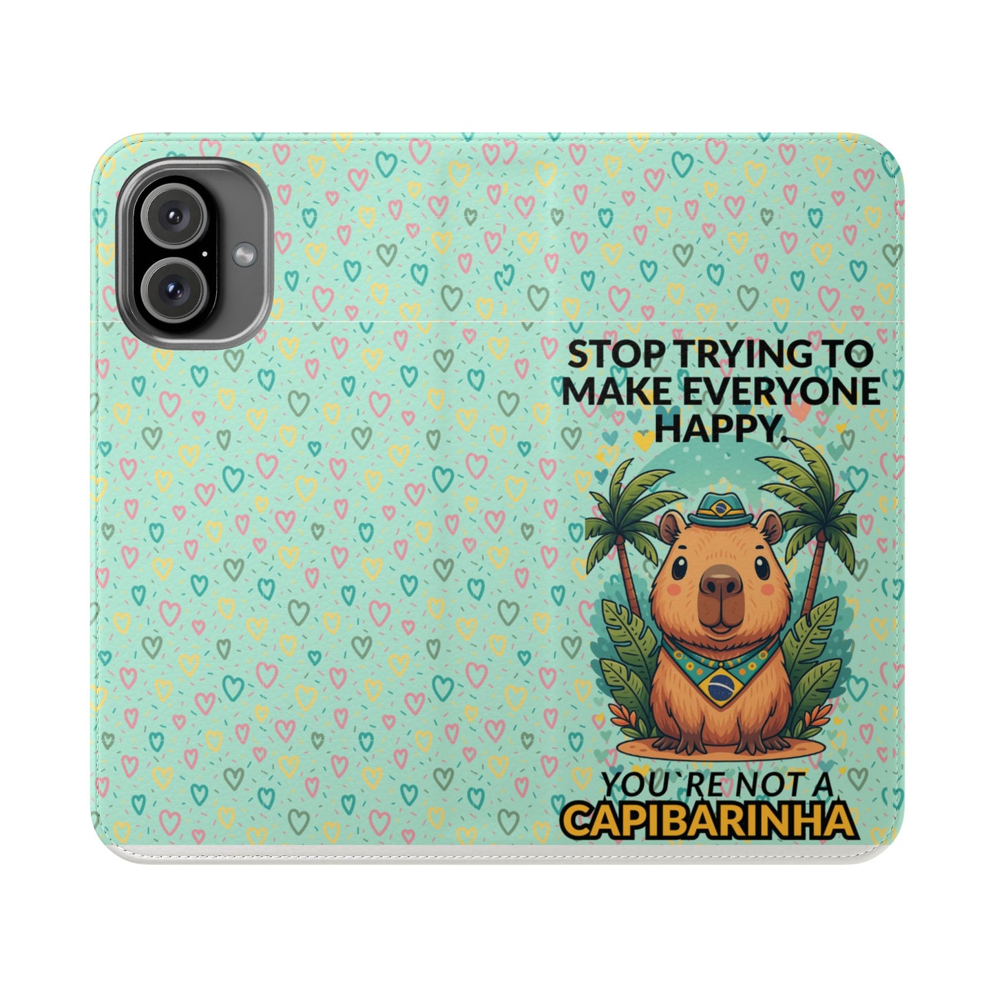 Capybara Self-Care Phone Wallet | Funny Quote Case for iPhone & Samsung