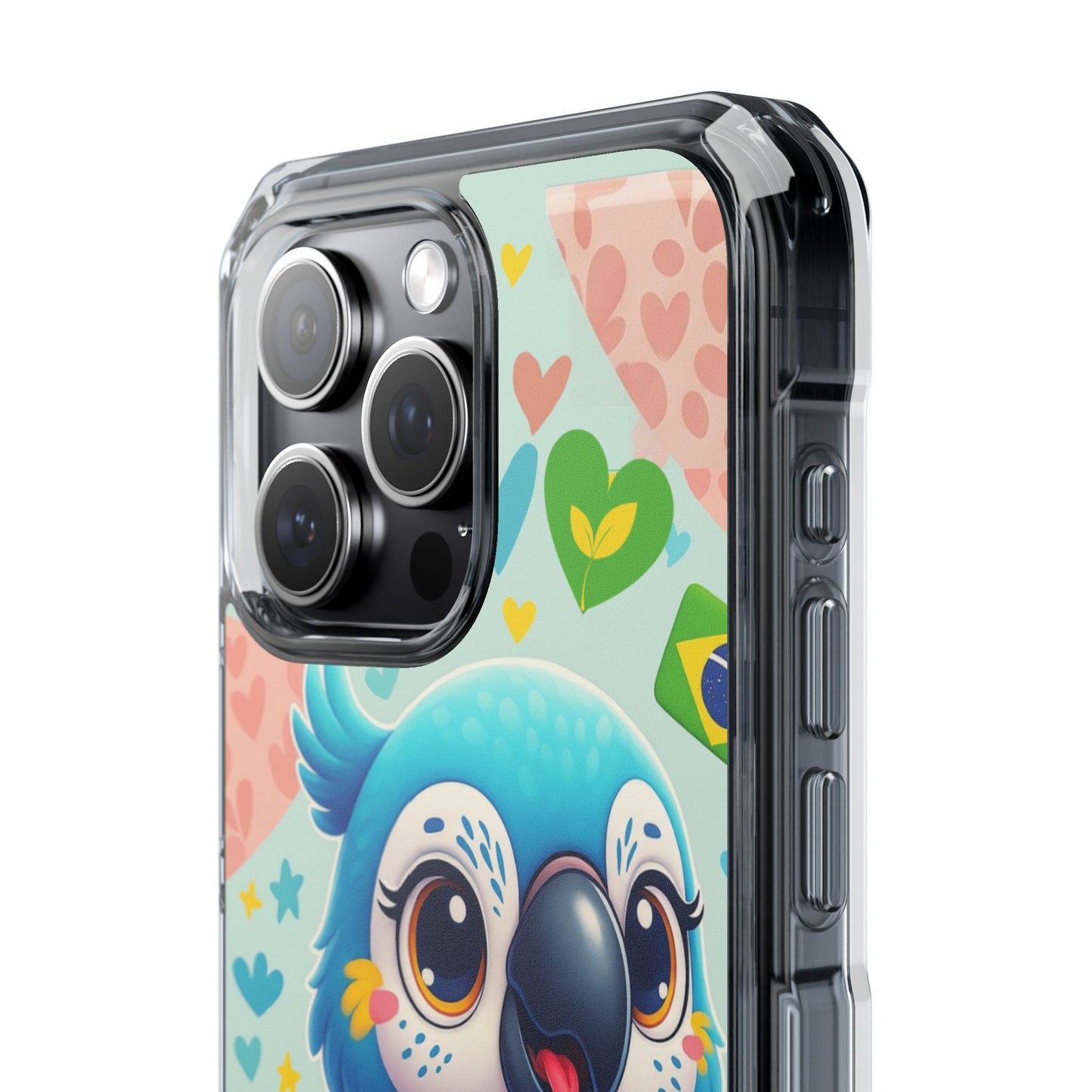 Saudade Collection - Brazilian Parrot Phone Case | Vibrant Hearts & Culture Magnetic Tough Cases
