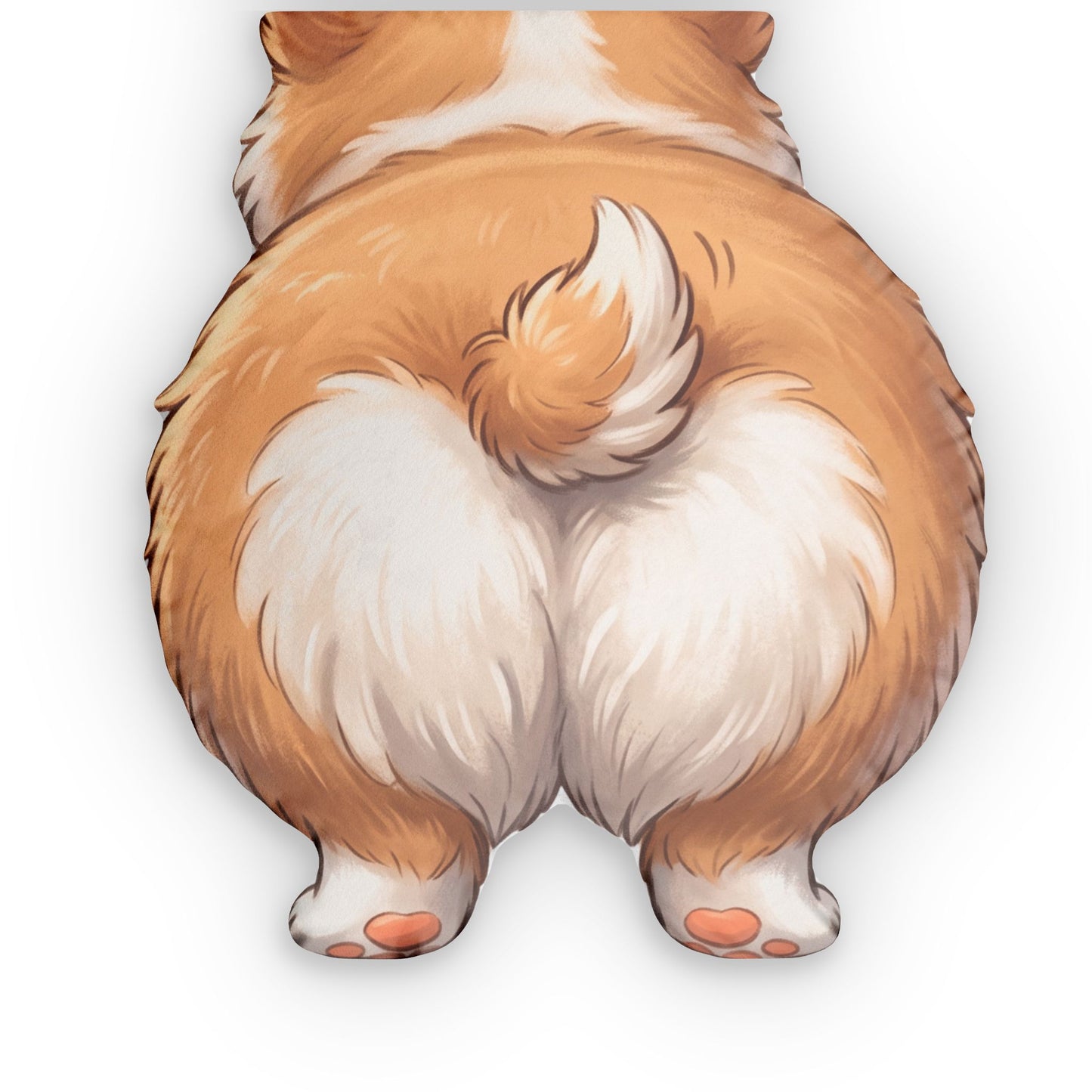 Corgi Butt Pillow | Fluffy Corgi Rear Shaped Plush | Funny Corgi Lover & Dog Mom Gift