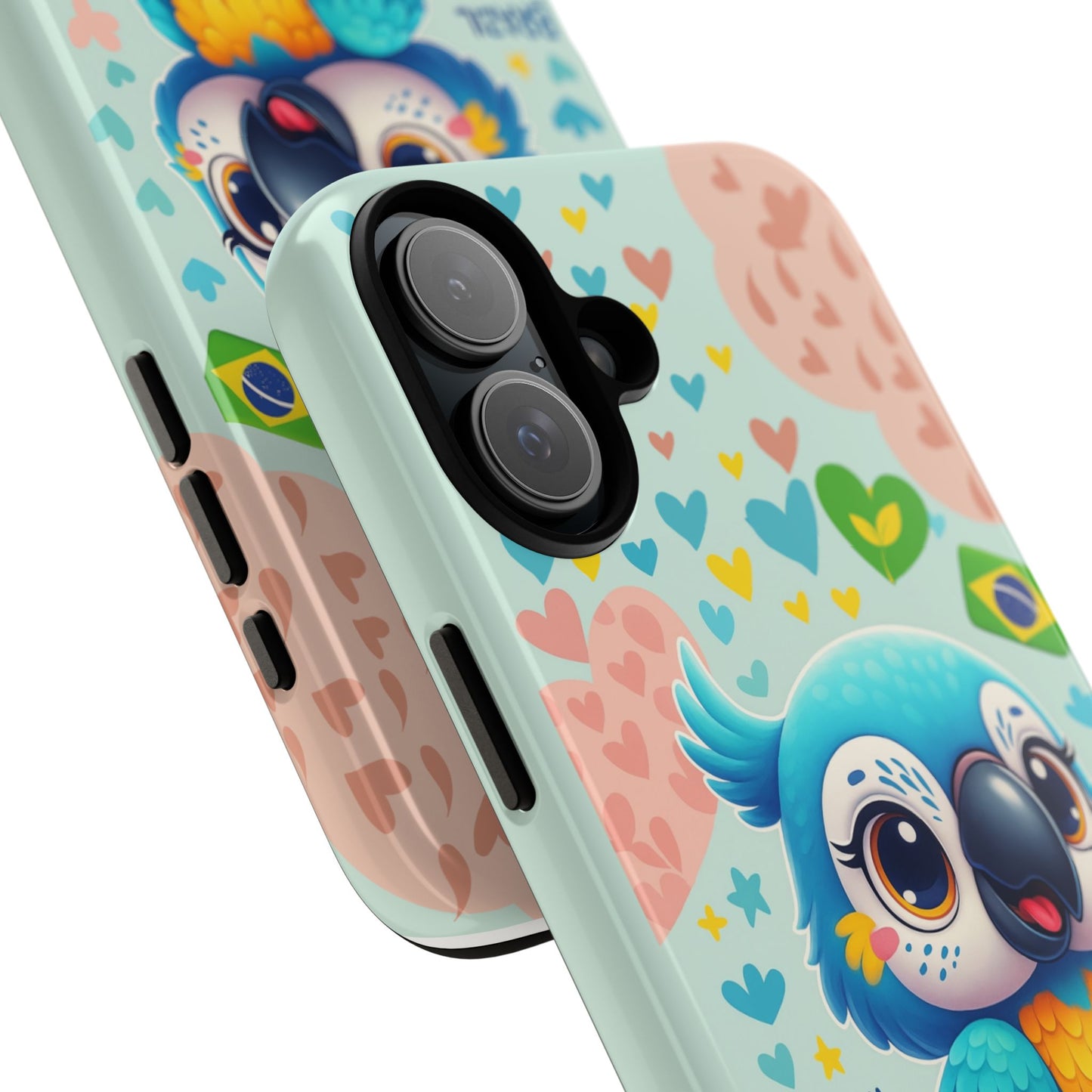 Saudade Collection - Brazilian Parrot Phone Case | Vibrant Hearts & Culture Tough Cases