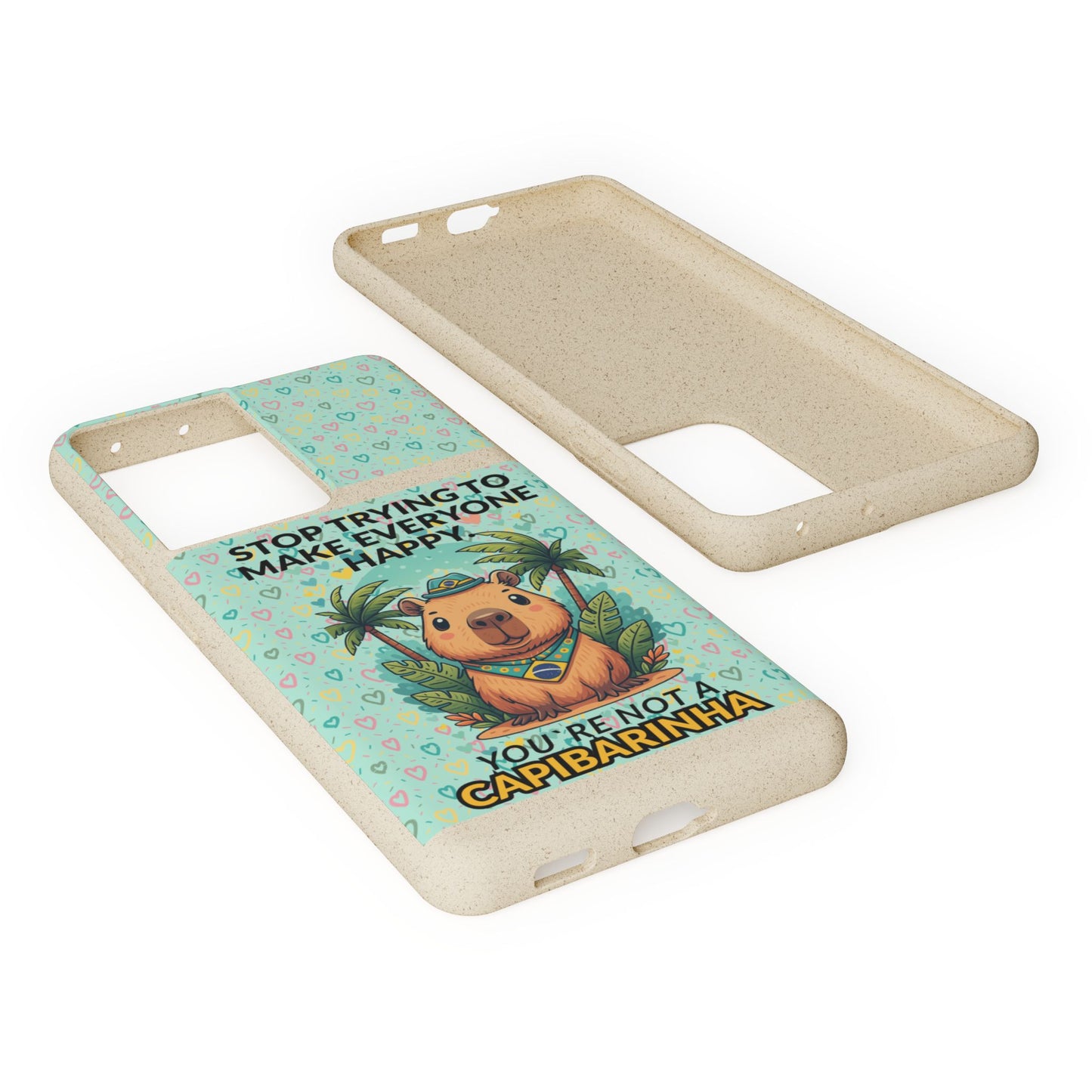 Eco-Friendly Capybara Phone Case | Biodegradable Self-Care Quote Cover for iPhone & Samsung